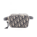 Christian Dior Beige Navy Canvas Leather Fanny Pack (Pre-Owned)