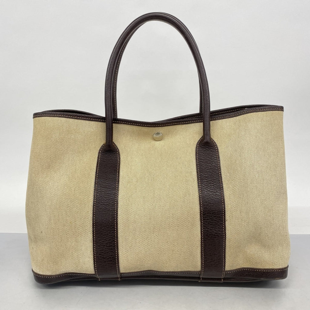 Hermes Brown Toile Officier Tote Bag (Pre-Owned)
