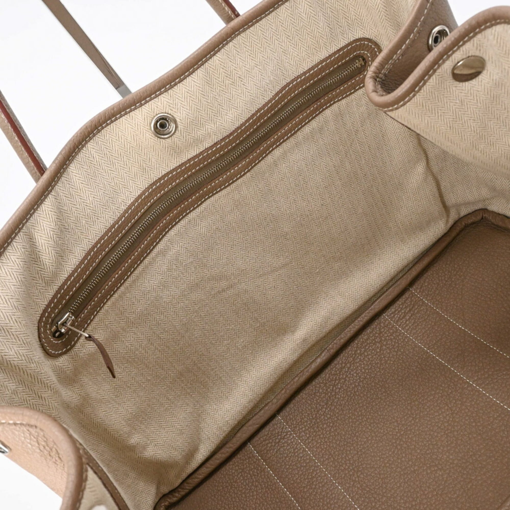 Hermes Etoupe Gray Grayish Negonda Leather Handbag (Pre-Owned)