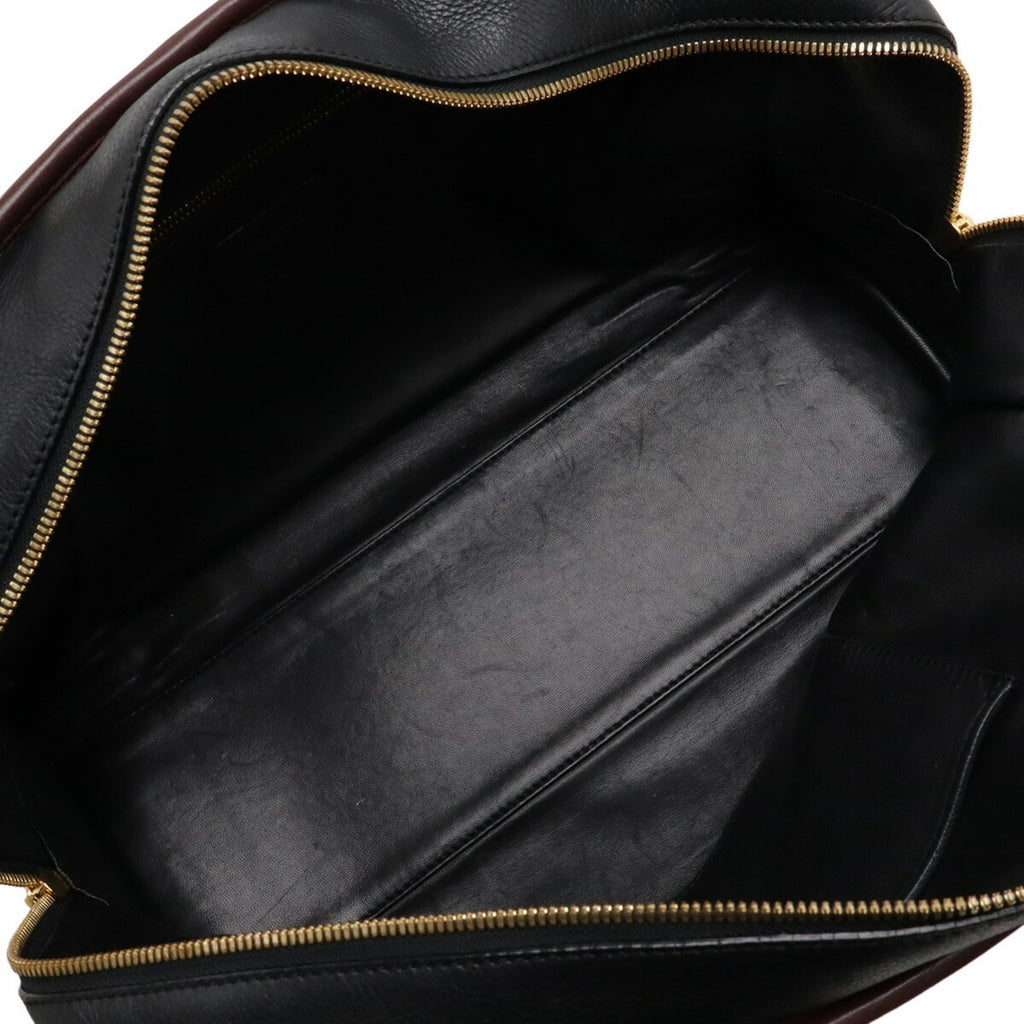 Loewe Black Brown Leather Boston Bag Handbag (Pre-Owned)