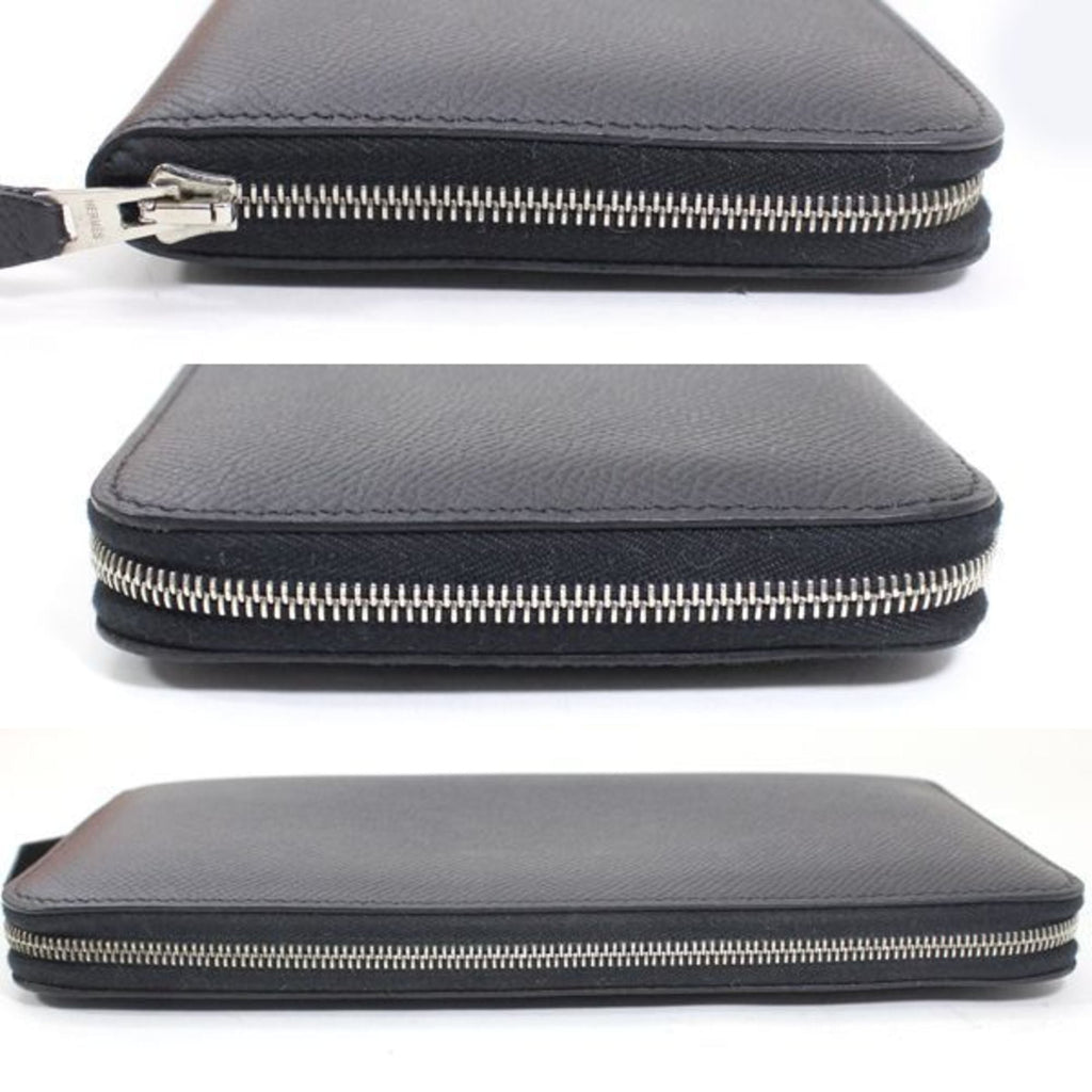 Hermes Black Epsom Leather Long Wallet (Bi-Fold) (Pre-Owned)