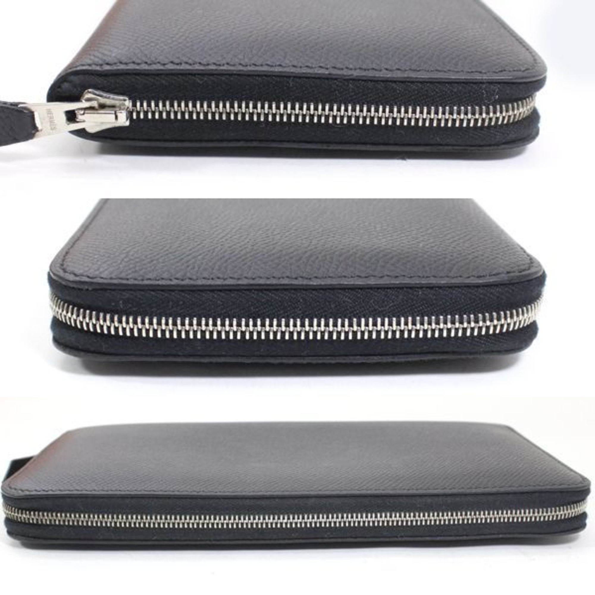 Hermes Black Epsom Leather Long Wallet (Bi-Fold) (Pre-Owned)