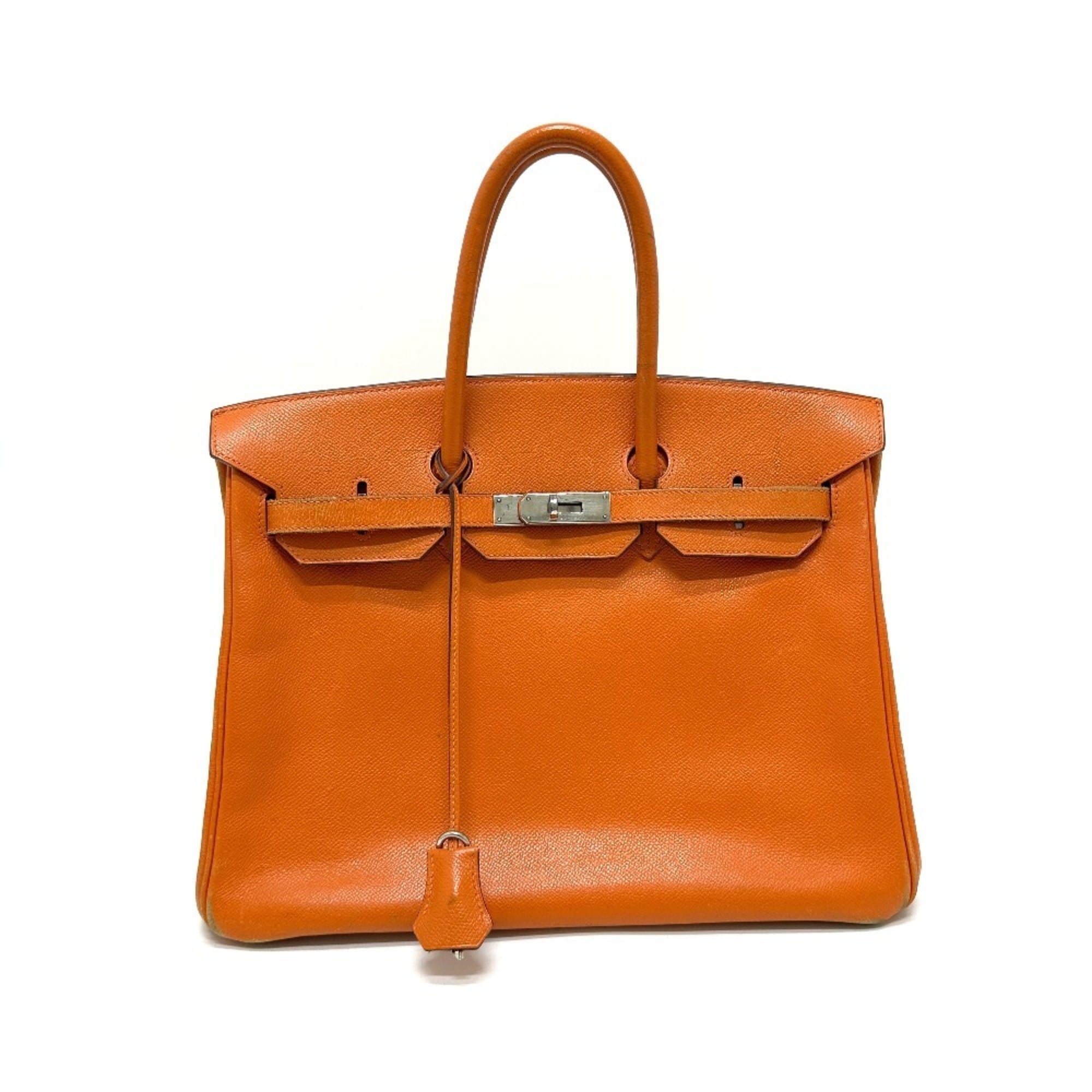 Hermes Birkin Orange Epsom Leather Handbag (Pre-Owned)