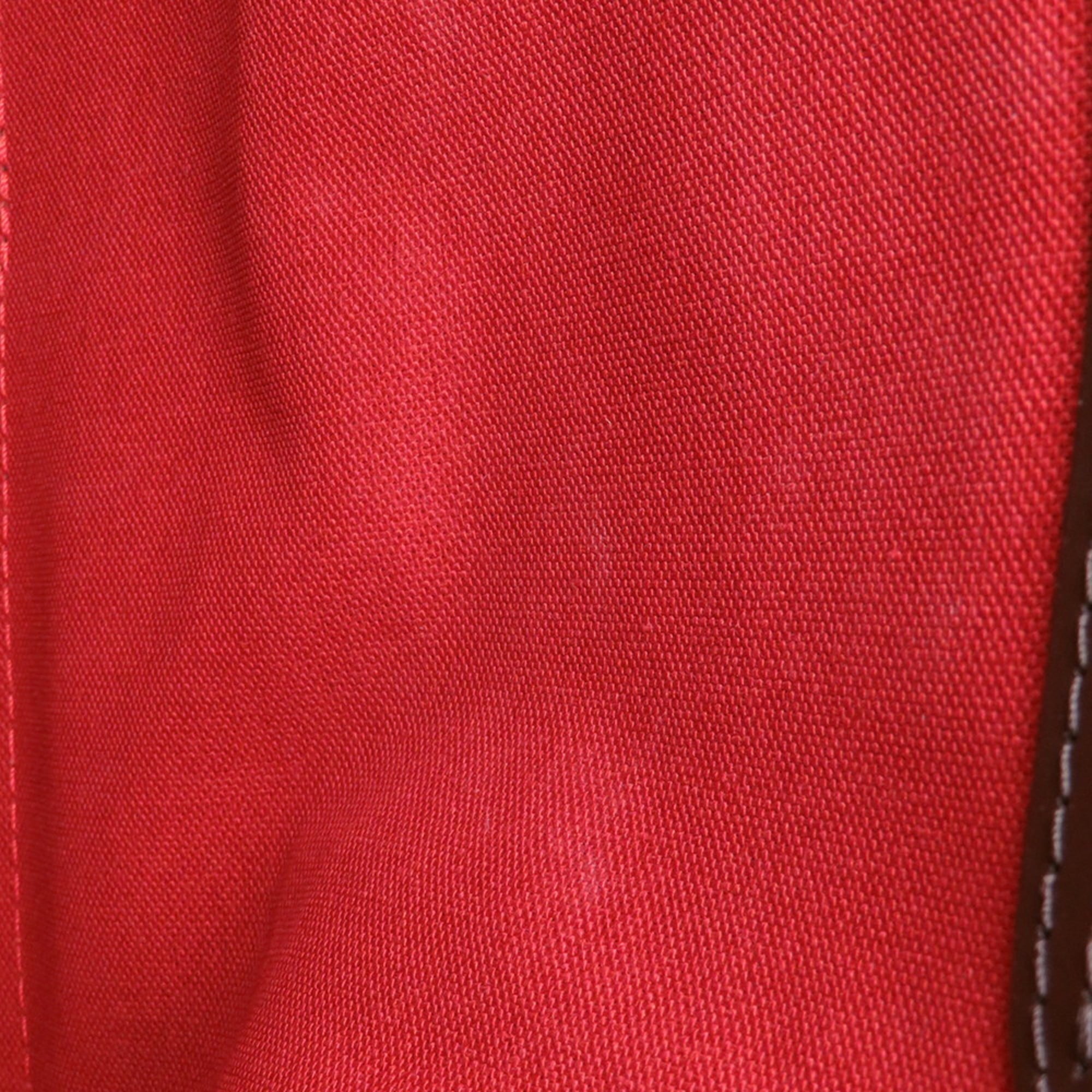Louis Vuitton Damier Damier Canvas Ebene Red Color Handbag (Pre-Owned)
