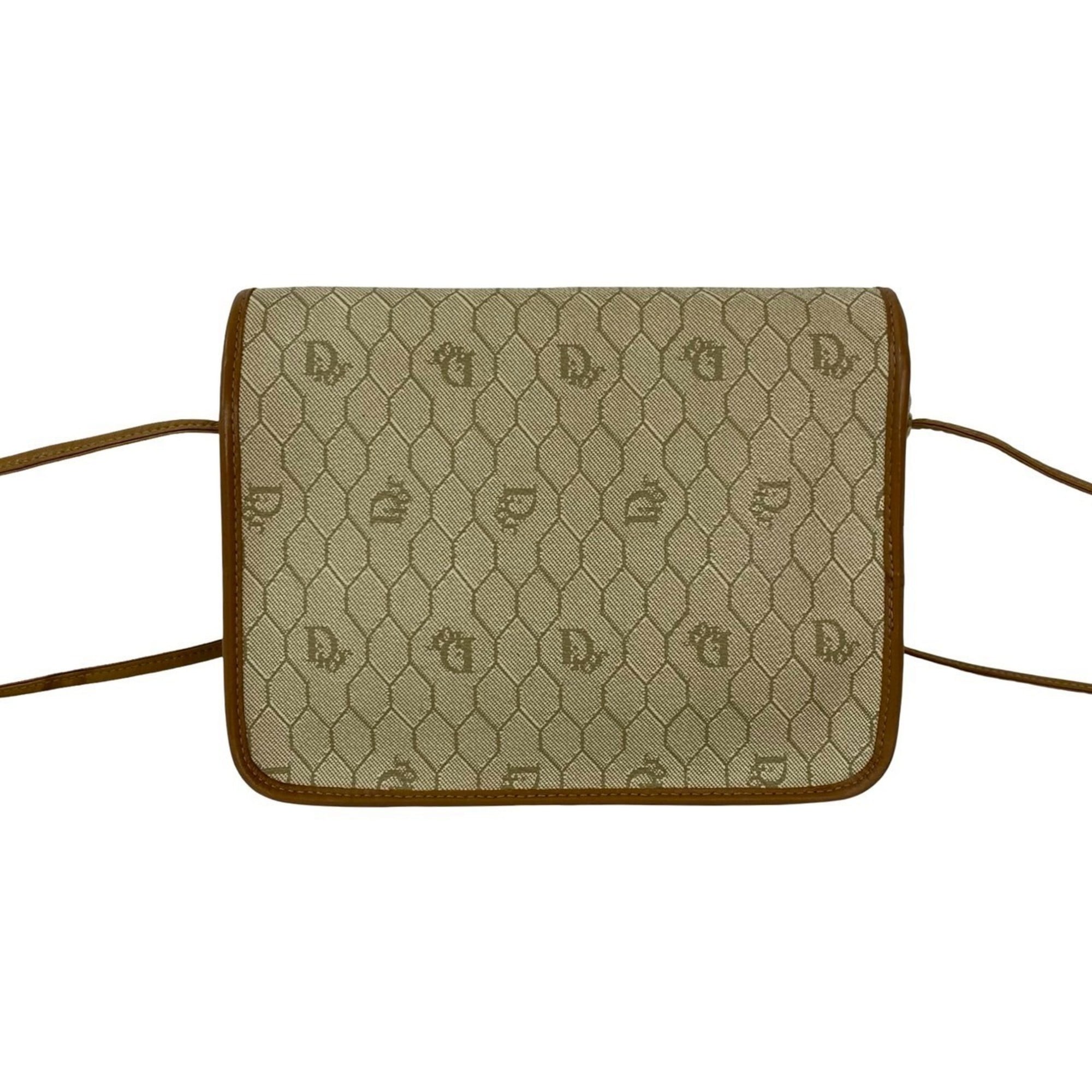 Christian Dior Beige Leather Pvc Pochette Shoulder Bag (Pre-Owned)