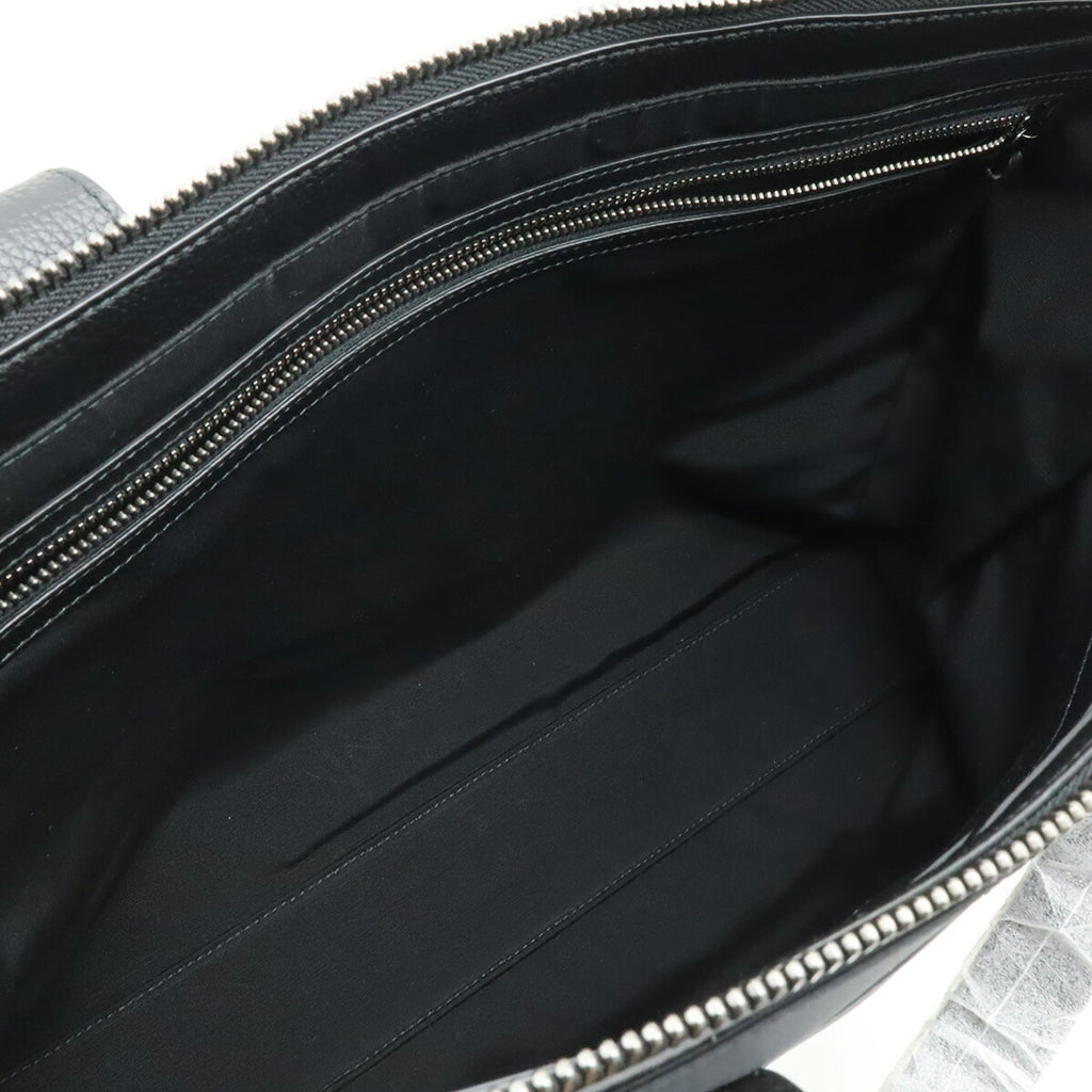 Bvlgari Black Nylon Leather Shoulder Bag Tote Bag (Pre-Owned)