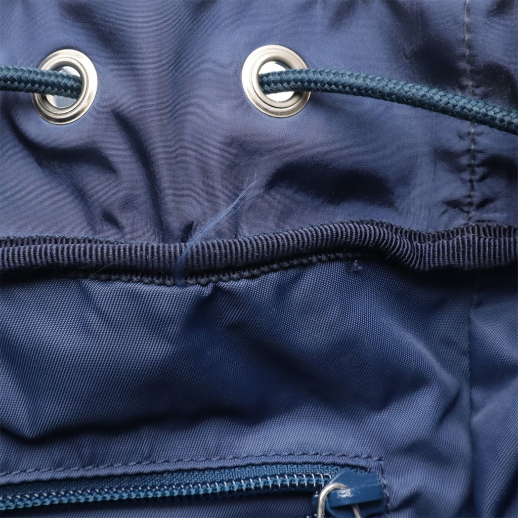 Gucci Navy Nylon Leather Backpack (Pre-Owned)