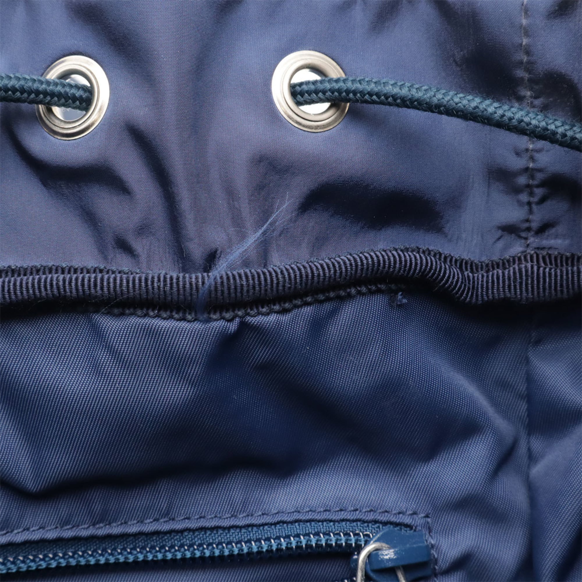 Gucci Navy Nylon Leather Backpack (Pre-Owned)