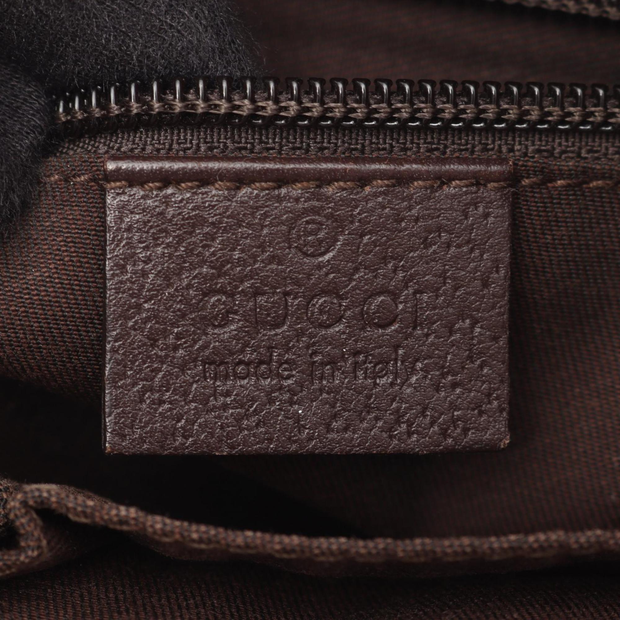 Gucci Beige Brown Multi-Color Gg Canvas Leather Shoulder Bag (Pre-Owned)