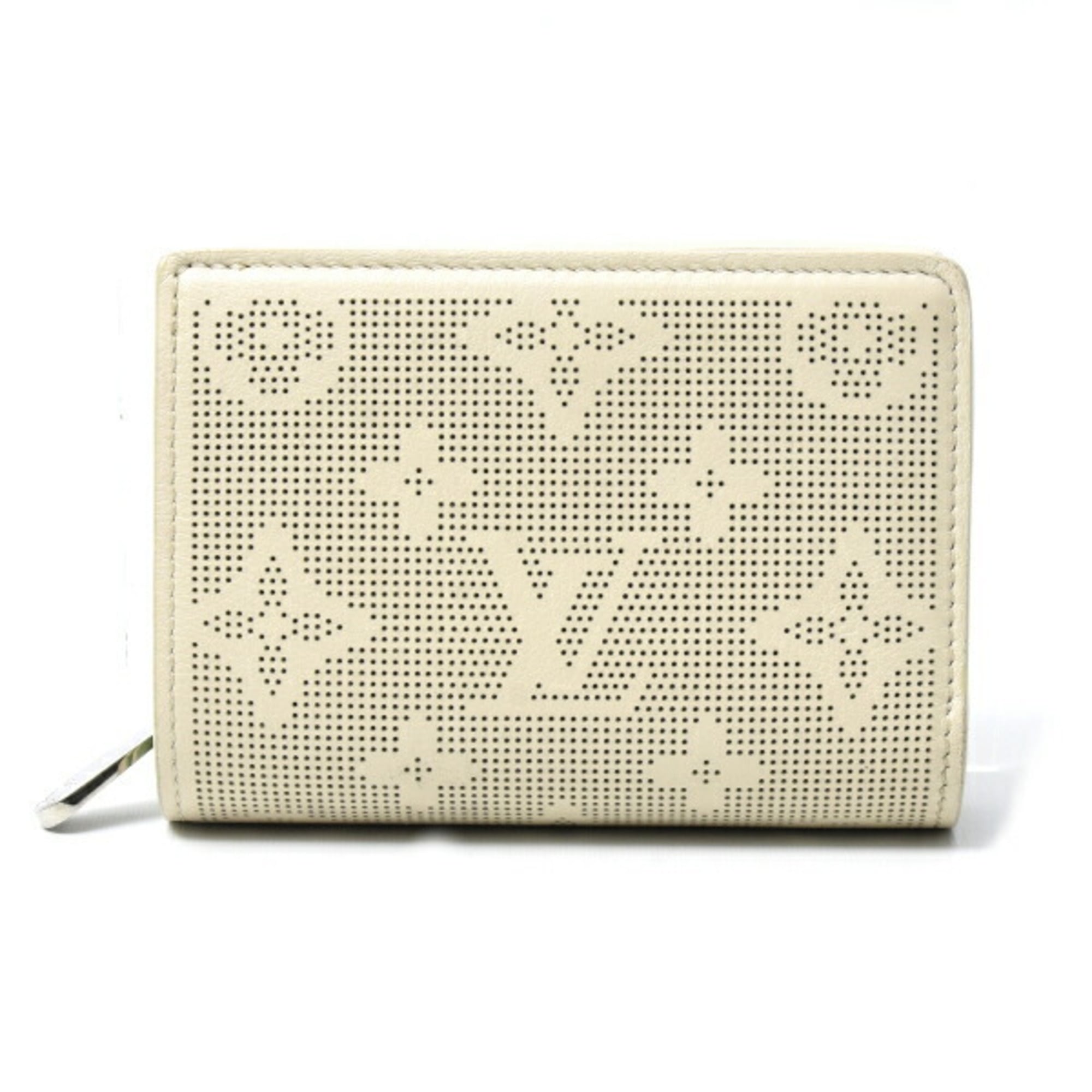 Louis Vuitton Beige Green Mahina Leather Wallet (Bi-Fold) (Pre-Owned)