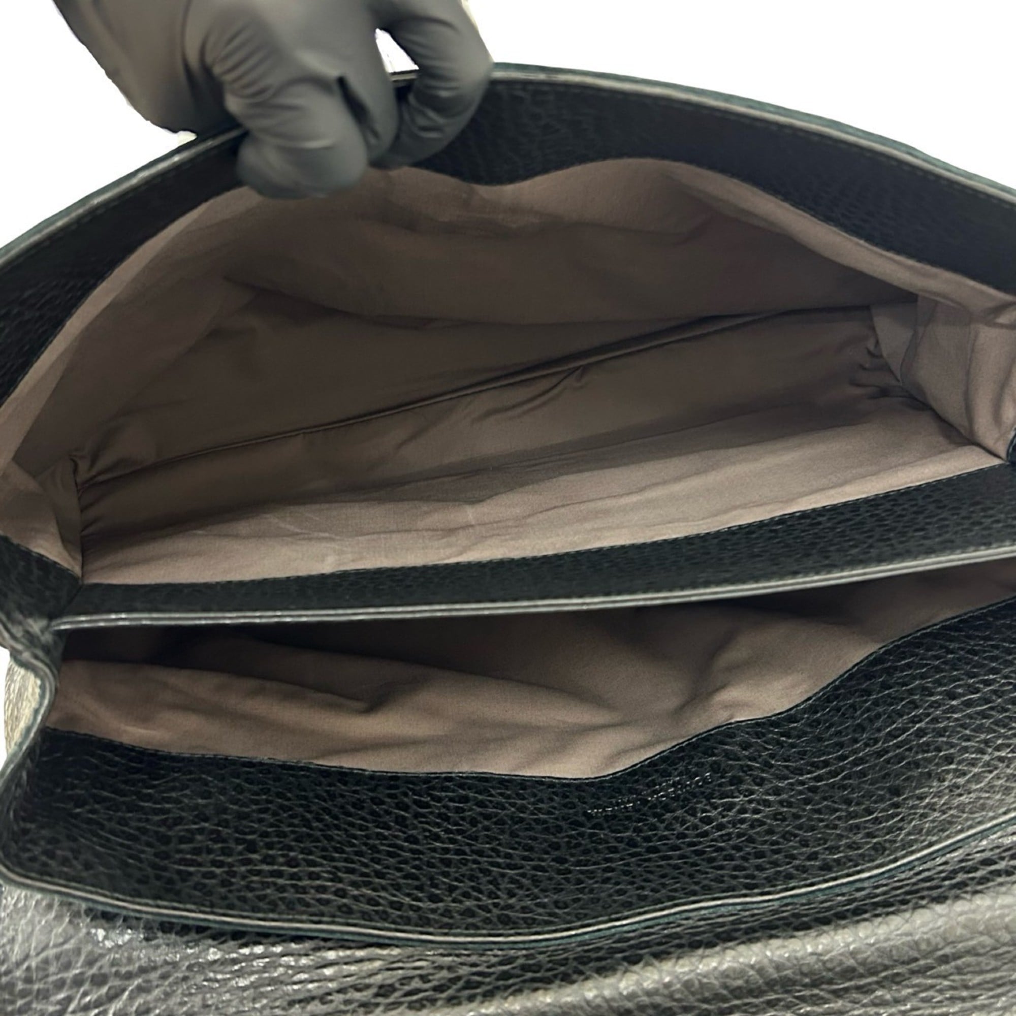 Bottega Veneta Black Leather Briefcase (Pre-Owned)