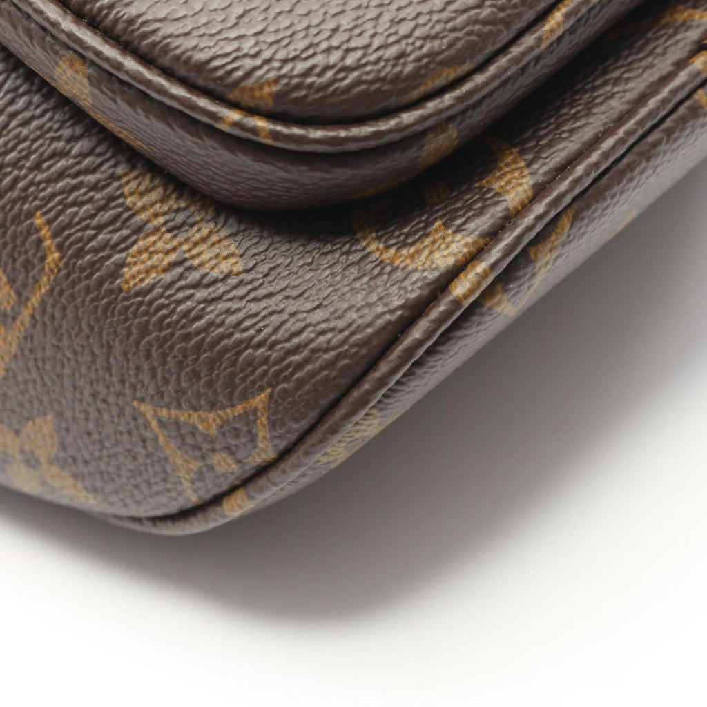 Louis Vuitton Brown Monogram Coated Canvas Leather Handbag (Pre-Owned)