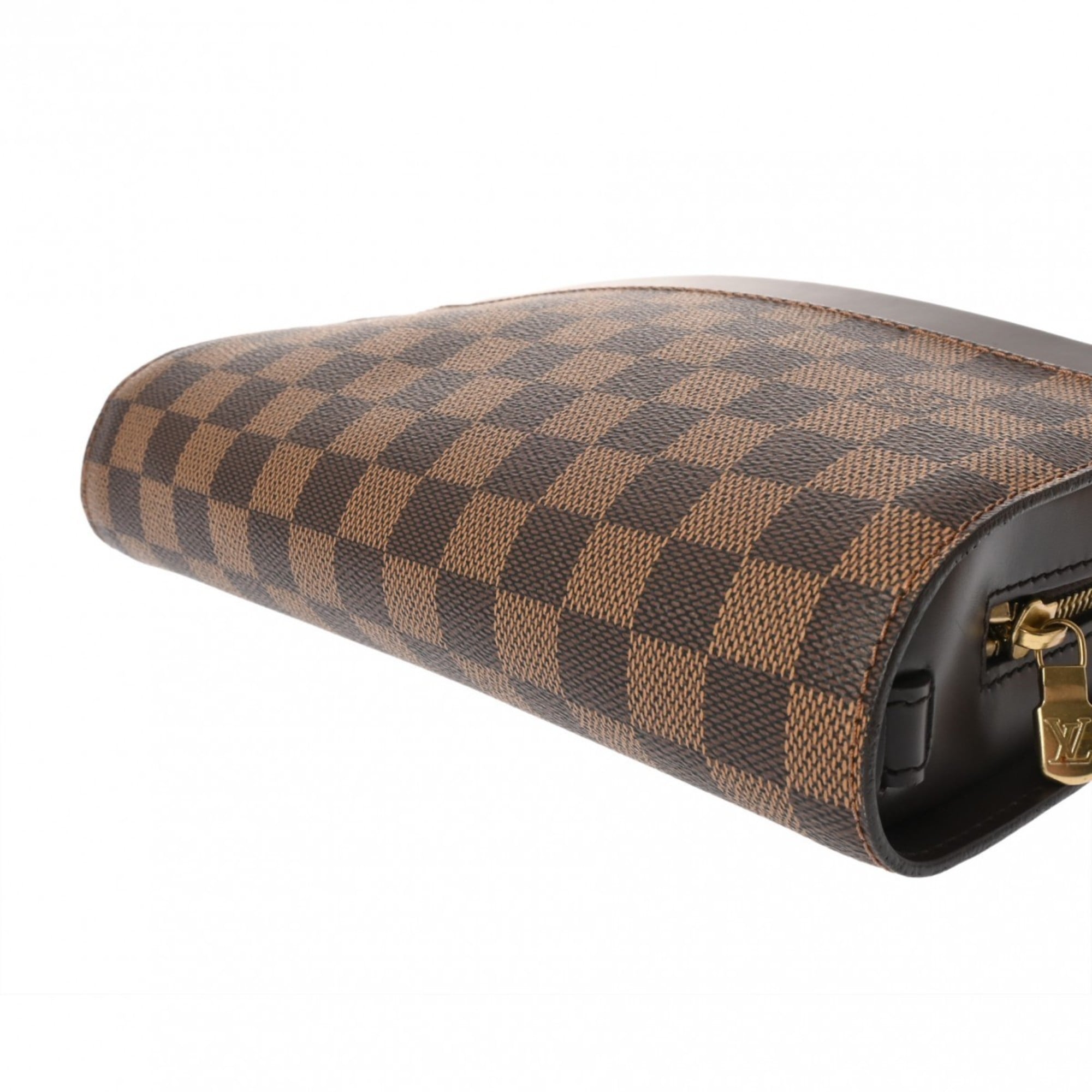 Louis Vuitton Brown Damier Canvas Clutch Bag (Pre-Owned)