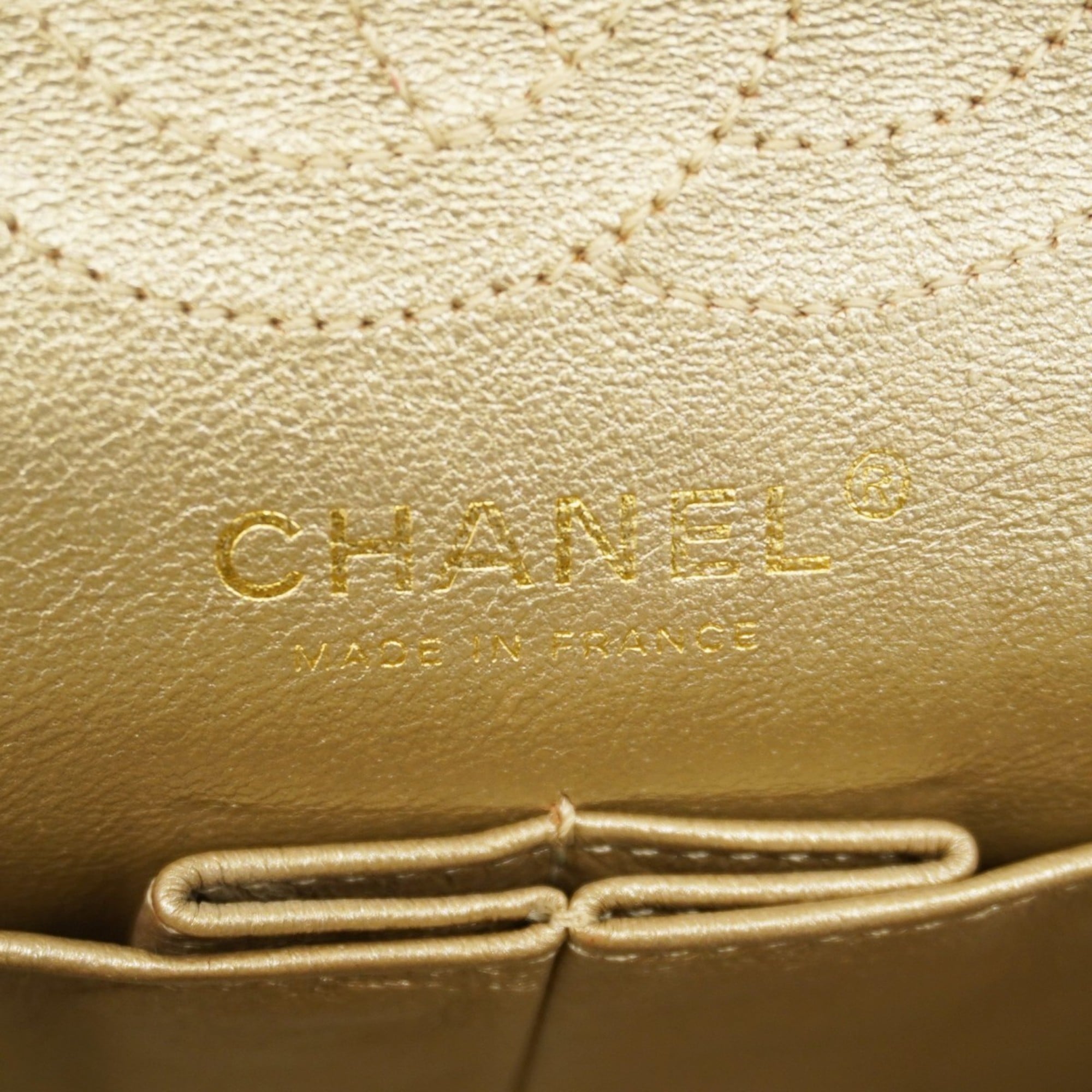 Chanel Gold Leather Shoulder Bag (Pre-Owned)
