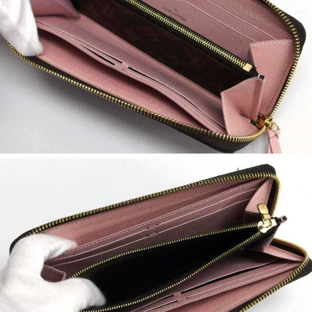Louis Vuitton Brown Pink Rose Ballerine Monogram Canvas Long Wallet (Bi-Fold) (Pre-Owned)