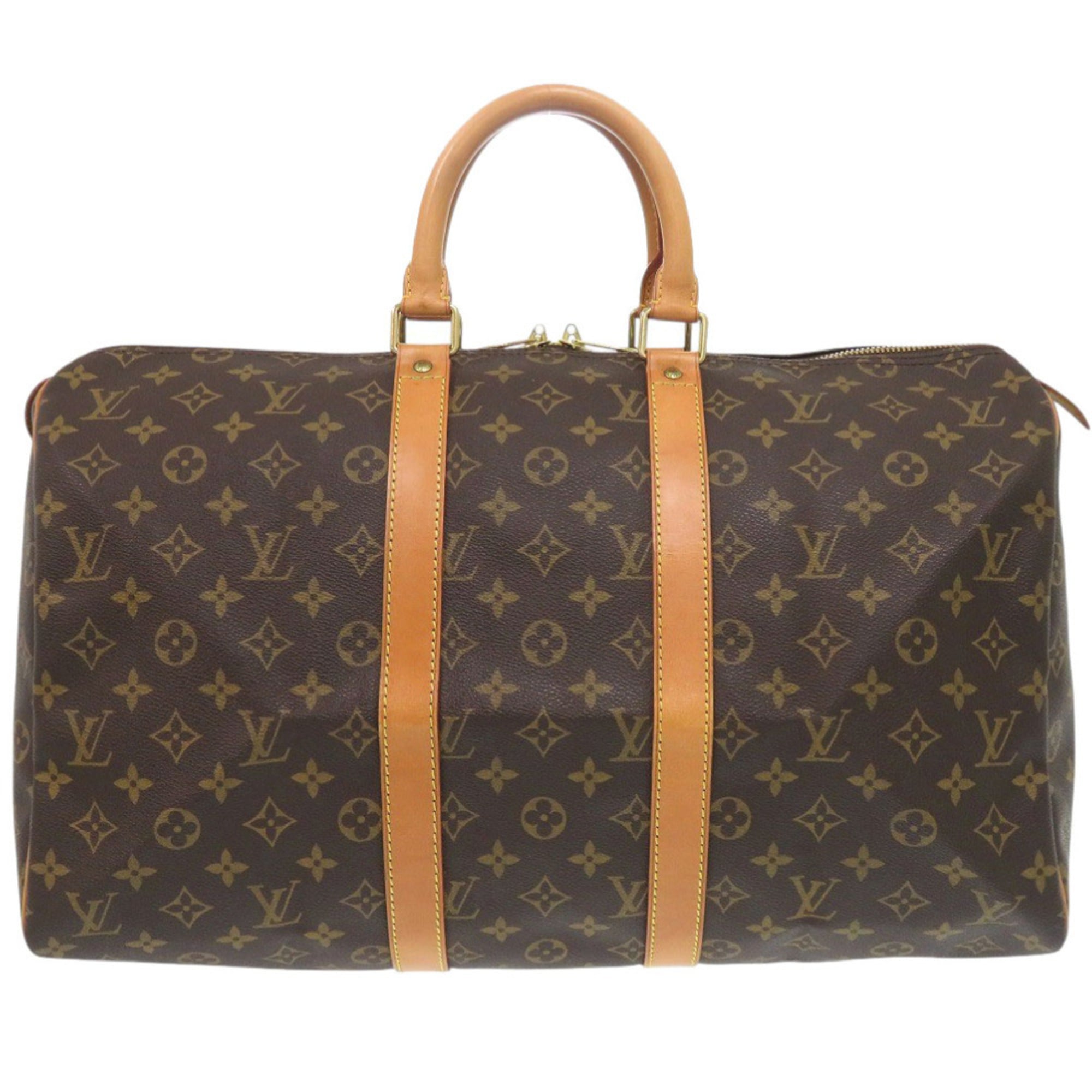 Louis Vuitton Brown Monogram Canvas Boston Bag (Pre-Owned)