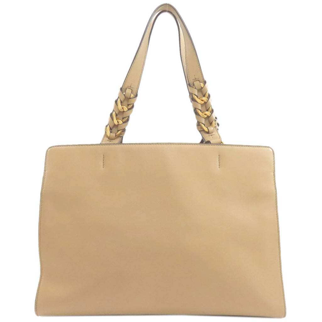 Tory Burch Beige Leather Tote Bag (Pre-Owned)