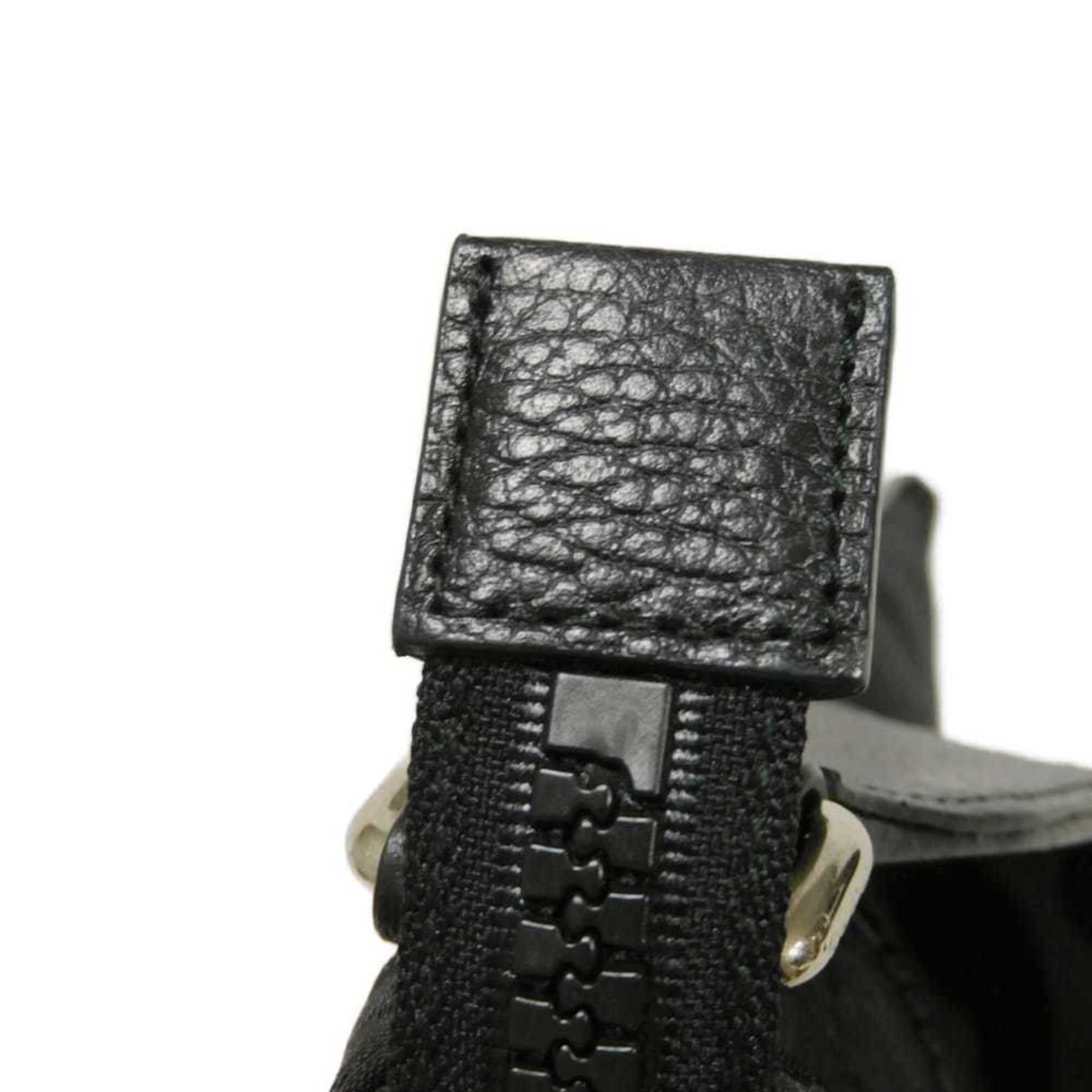 Gucci Black Nylon Gg Canvas Leather Messenger Bag Shoulder Bag (Pre-Owned)