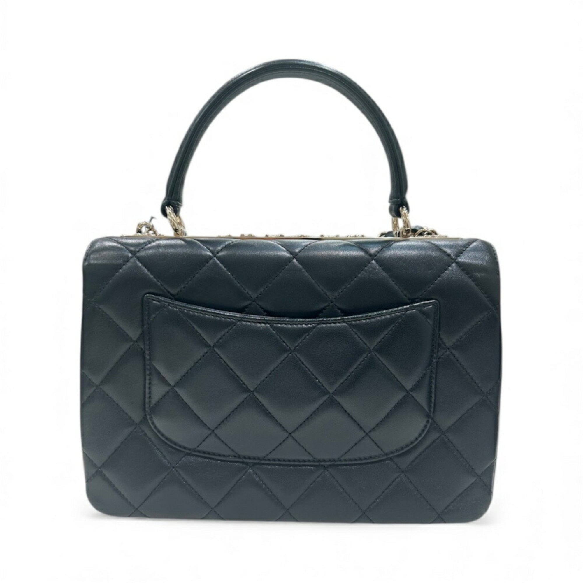Chanel Black Leather Handbag (Pre-Owned)