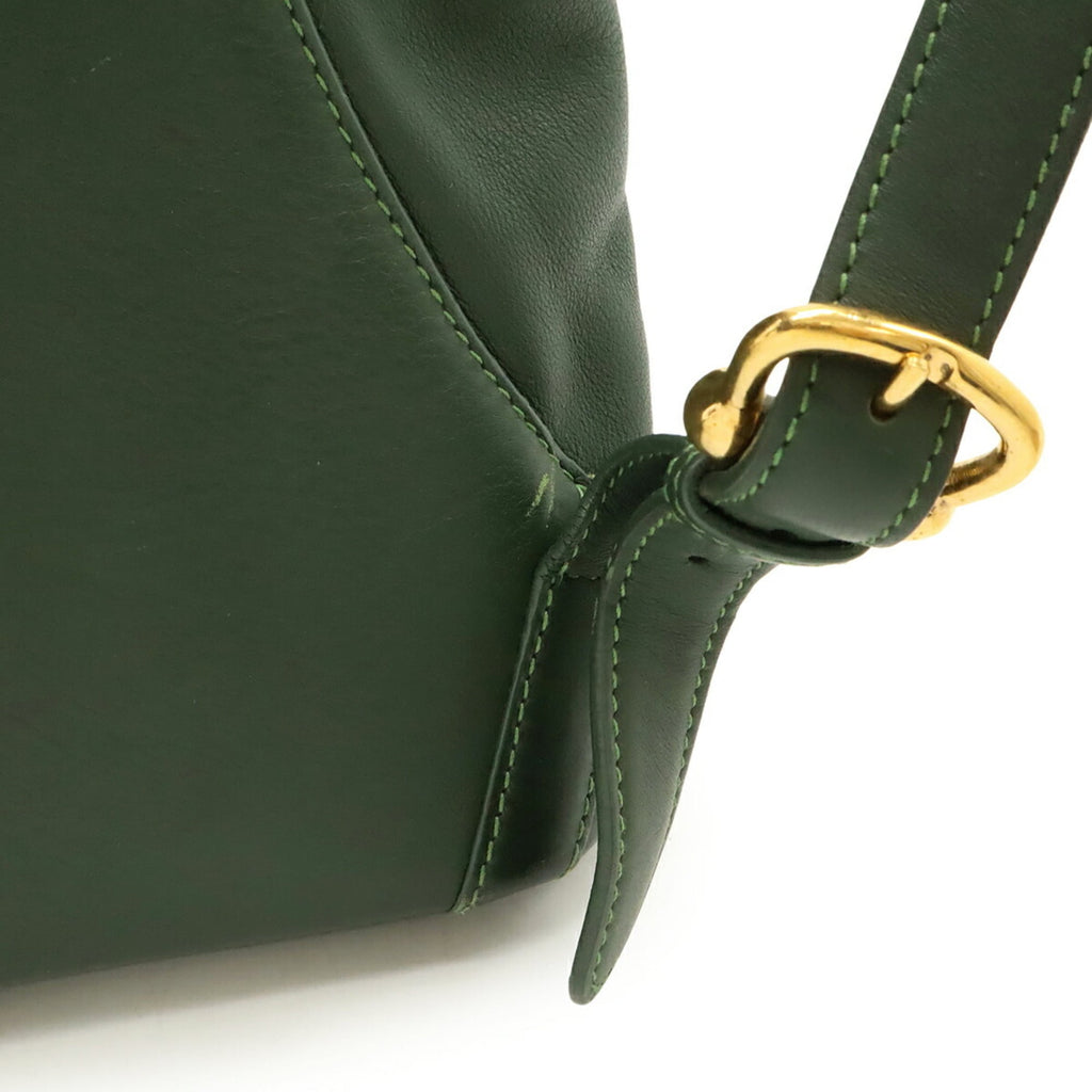 Loewe Anton Khaki Leather Backpack Pouch (Pre-Owned)
