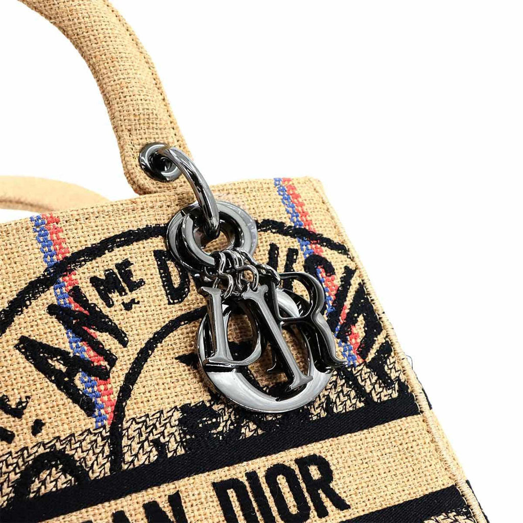 Christian Dior Beige Canvas Handbag Shoulder Bag (Pre-Owned)