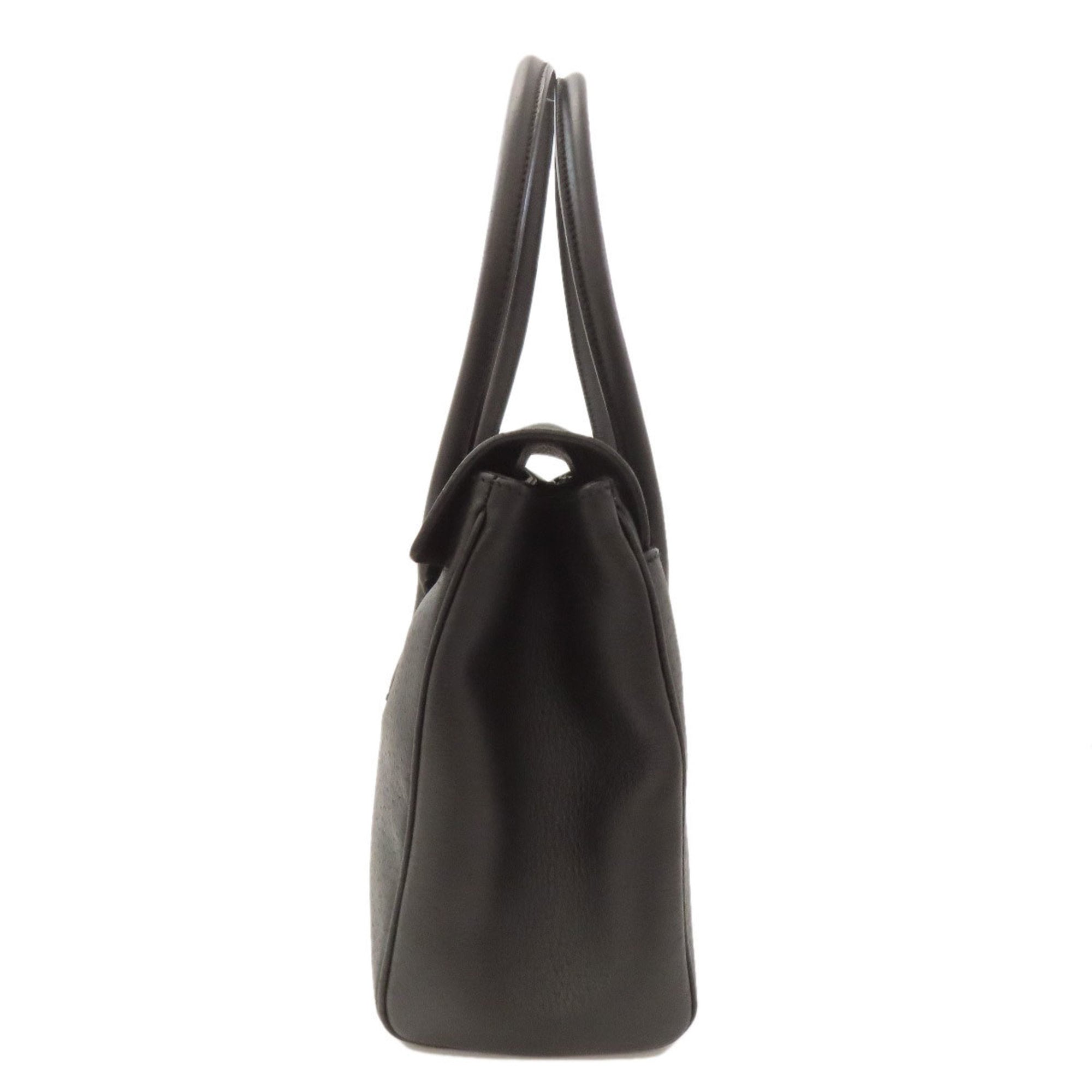 Salvatore Ferragamo Black Leather Handbag (Pre-Owned)