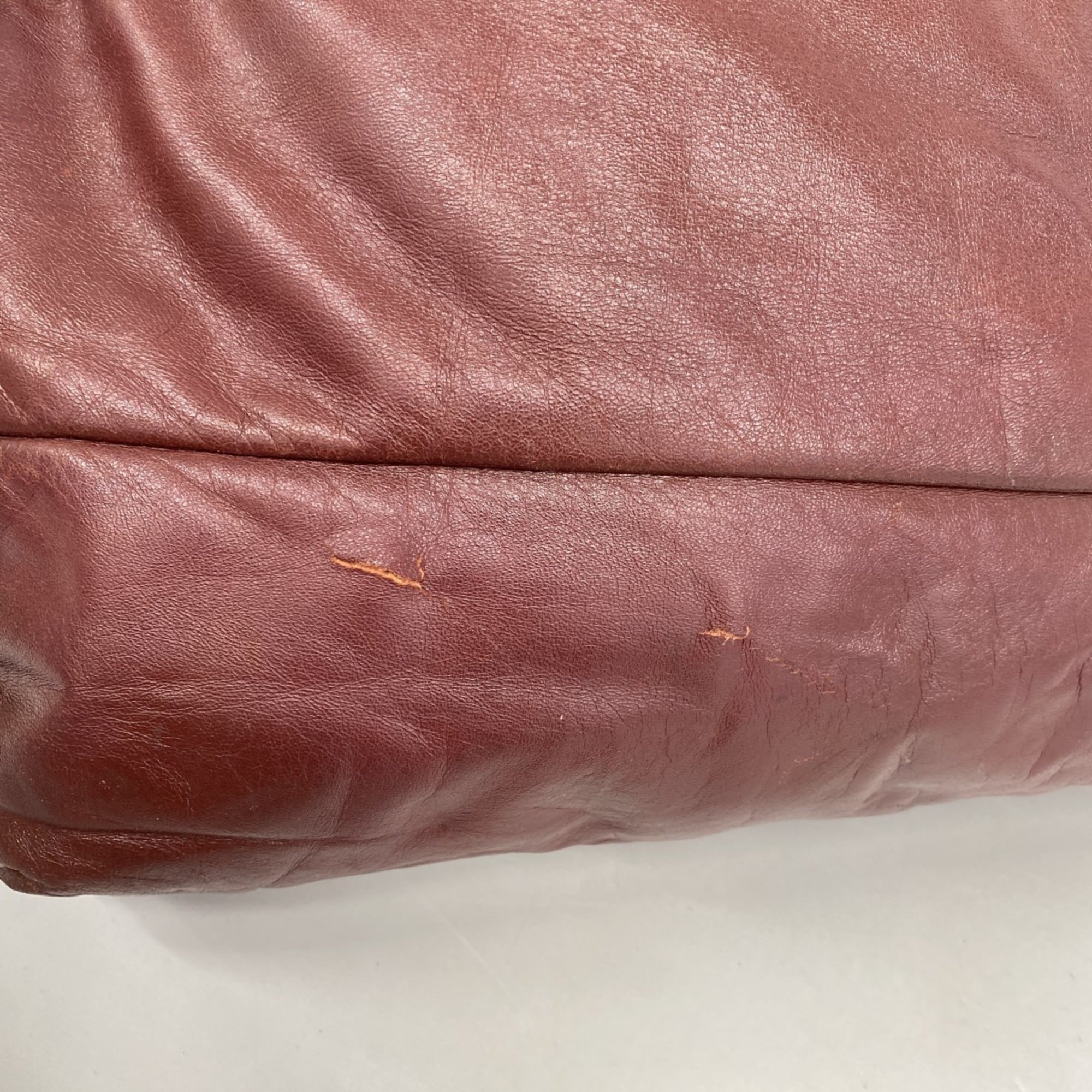 Chanel Bordeaux Leather Tote Bag (Pre-Owned)
