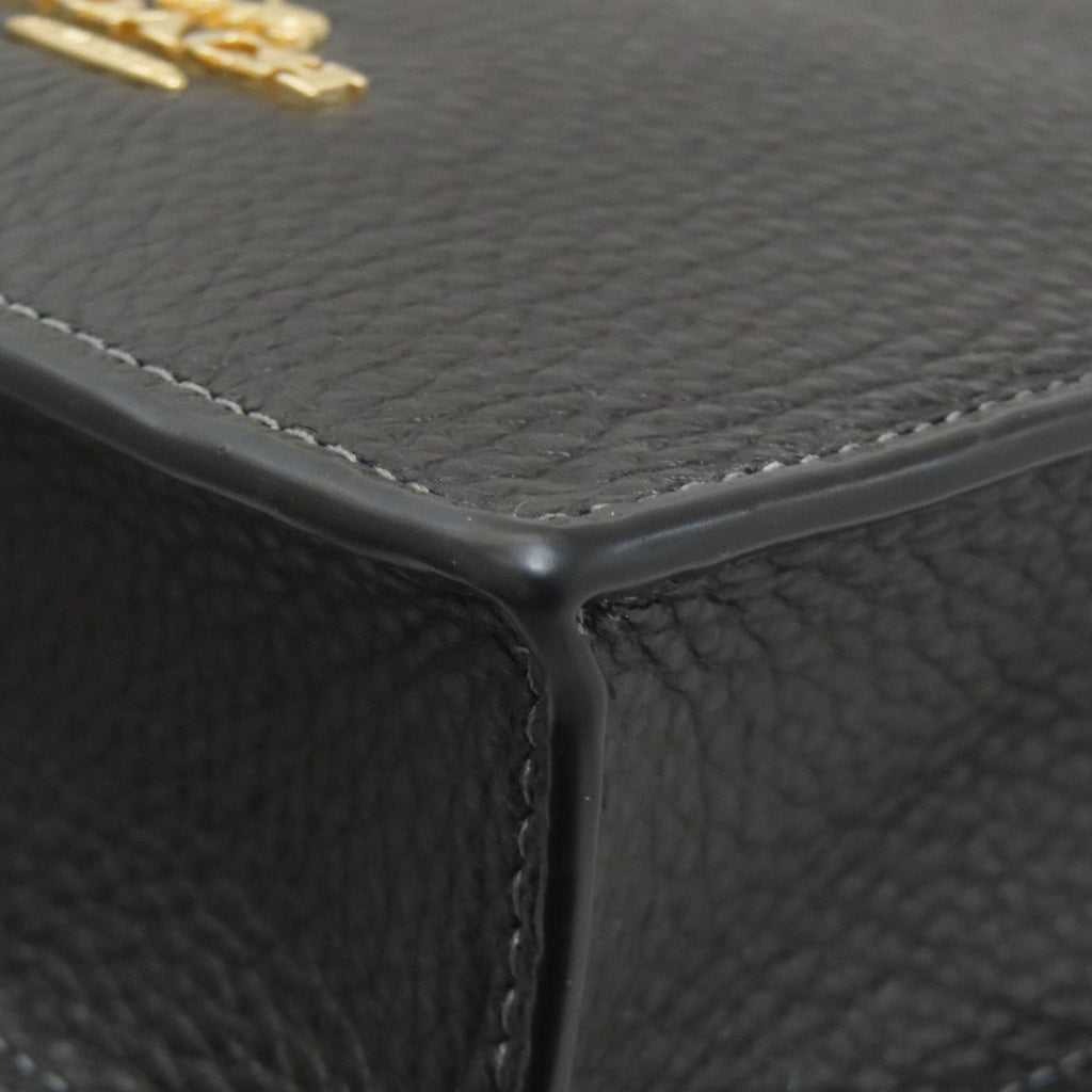 Coach Black Leather Handbag (Pre-Owned)