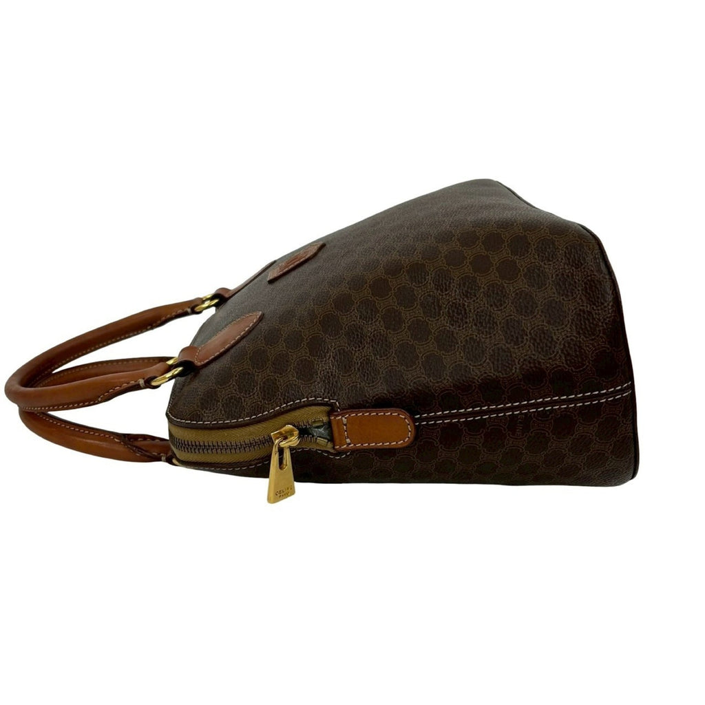 Celine Brown Leather Pvc Handbag Tote Bag (Pre-Owned)