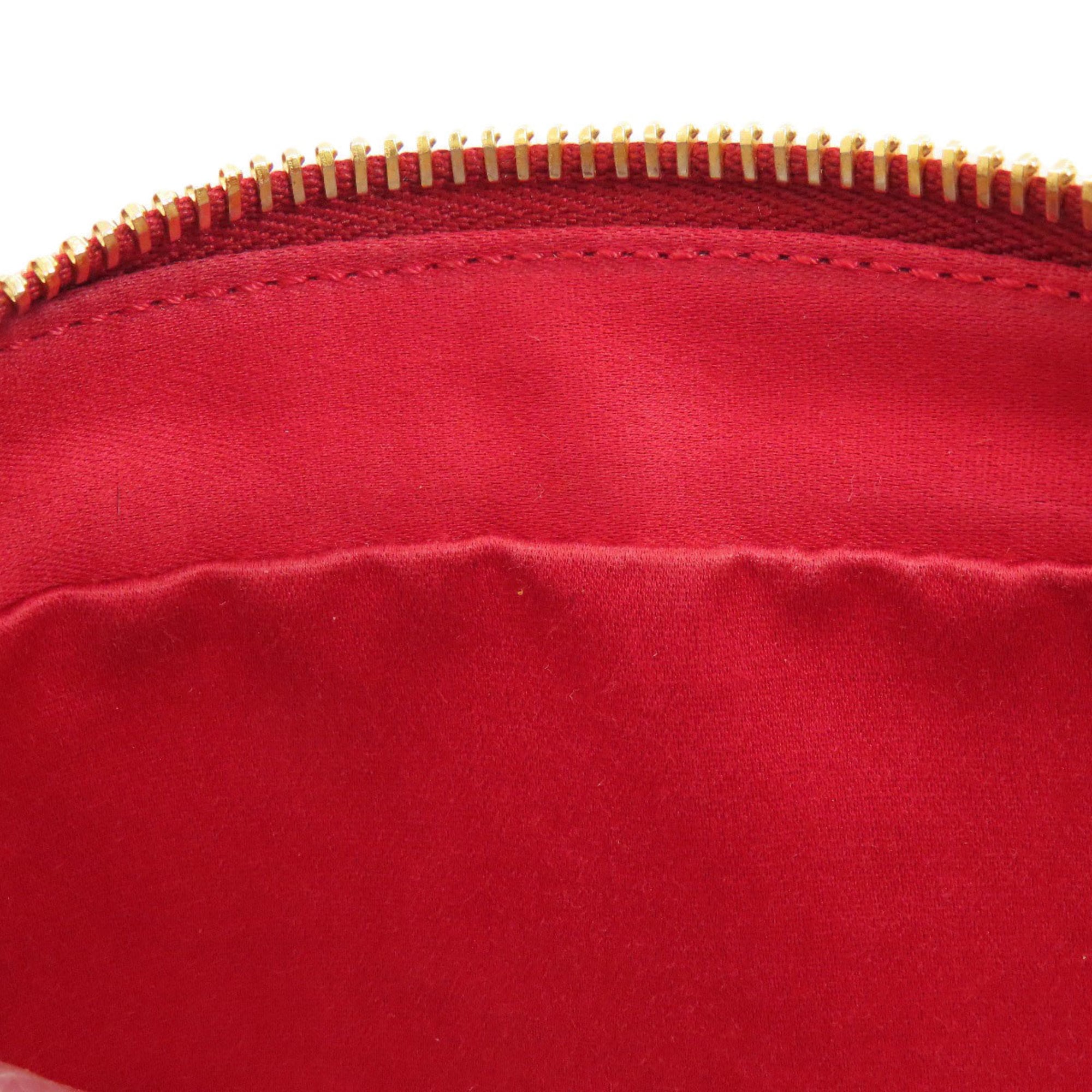 Miu Miu Red Color Canvas Shoulder Bag (Pre-Owned)