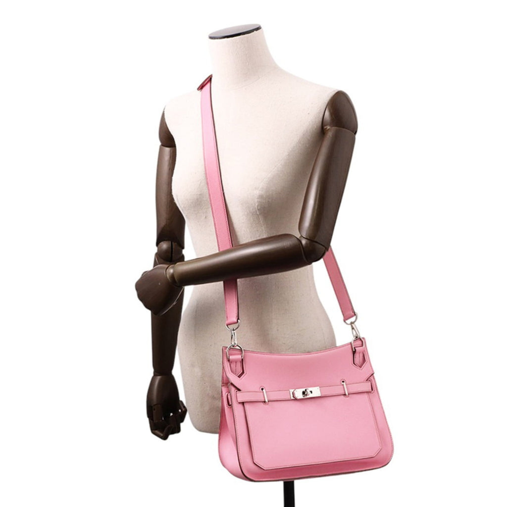 Hermes Jypsiere Pink Swift Leather Shoulder Bag (Pre-Owned)