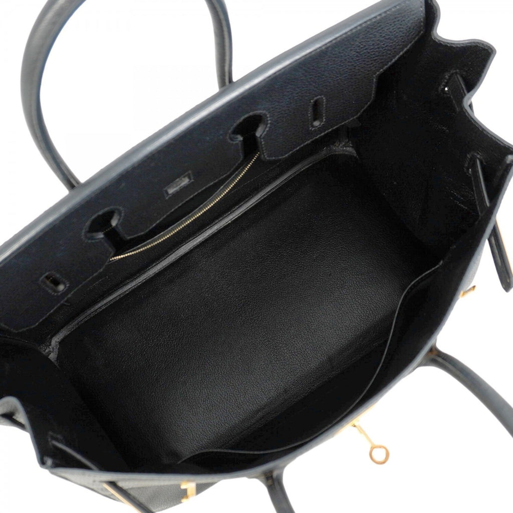Hermes Black Togo Leather Handbag (Pre-Owned)