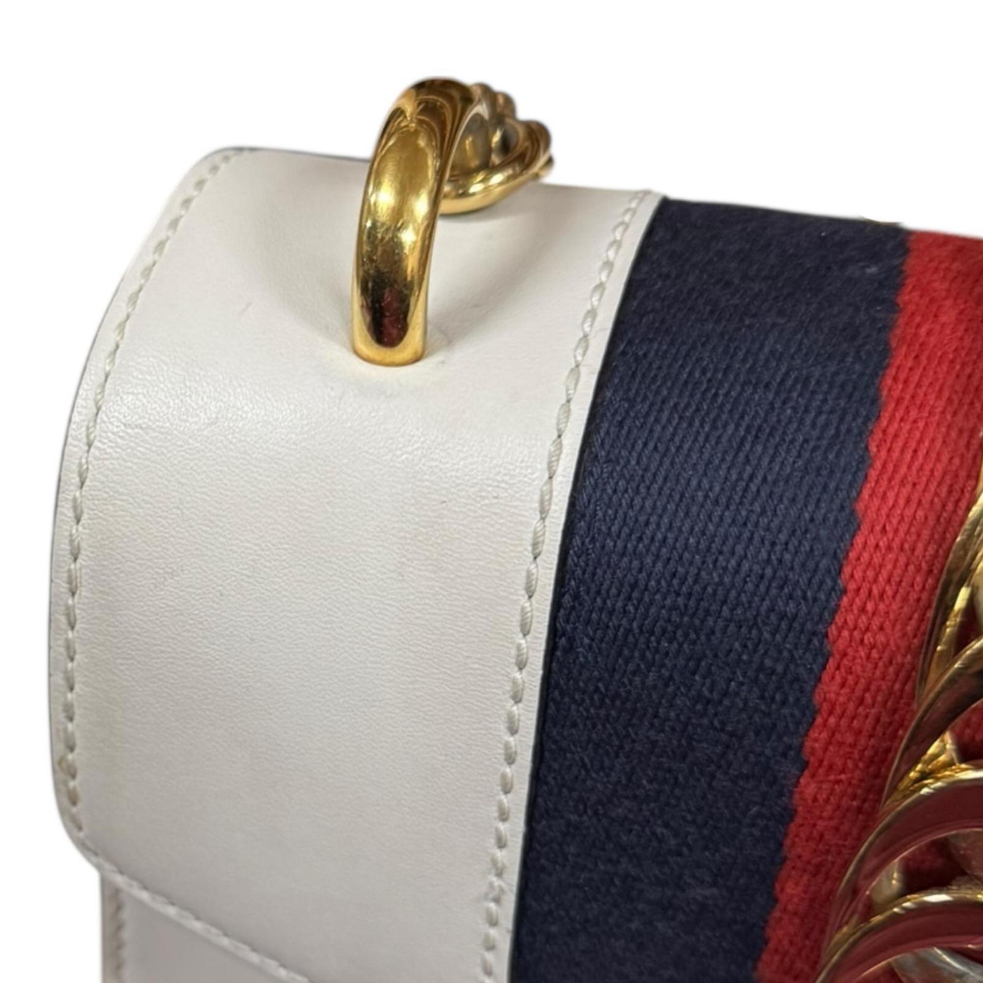 Gucci Ivory White Leather Shoulder Bag (Pre-Owned)