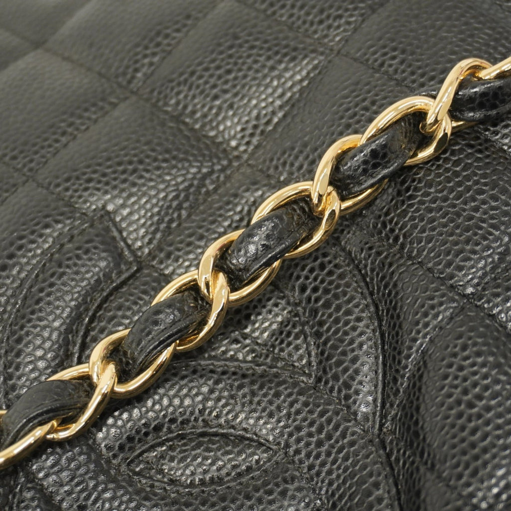Chanel Black Grained Calfskin Shoulder Bag (Pre-Owned)
