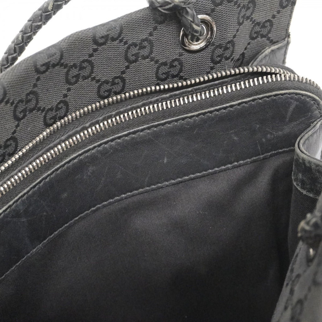 Gucci Black Canvas Tote Bag (Pre-Owned)
