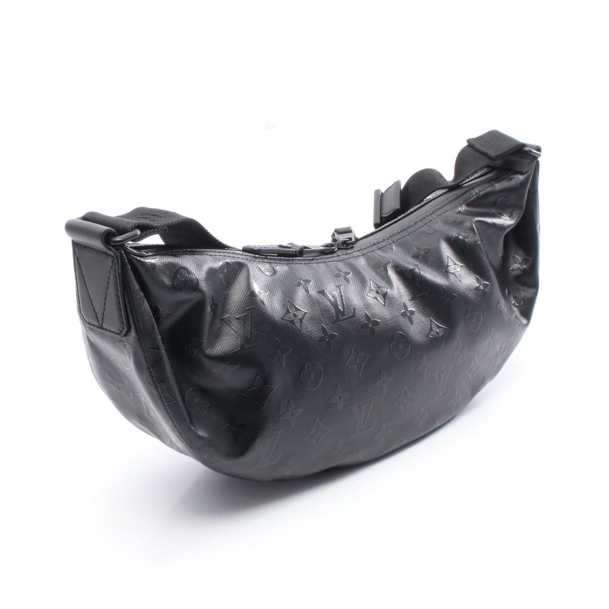 Louis Vuitton Black Canvas Leather Shoulder Bag (Pre-Owned)