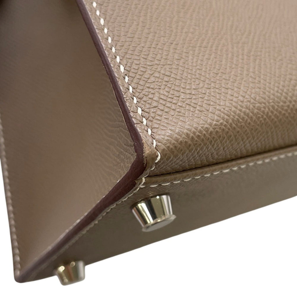 Hermes Kelly Etoupe Gray Epsom Leather Handbag (Pre-Owned)