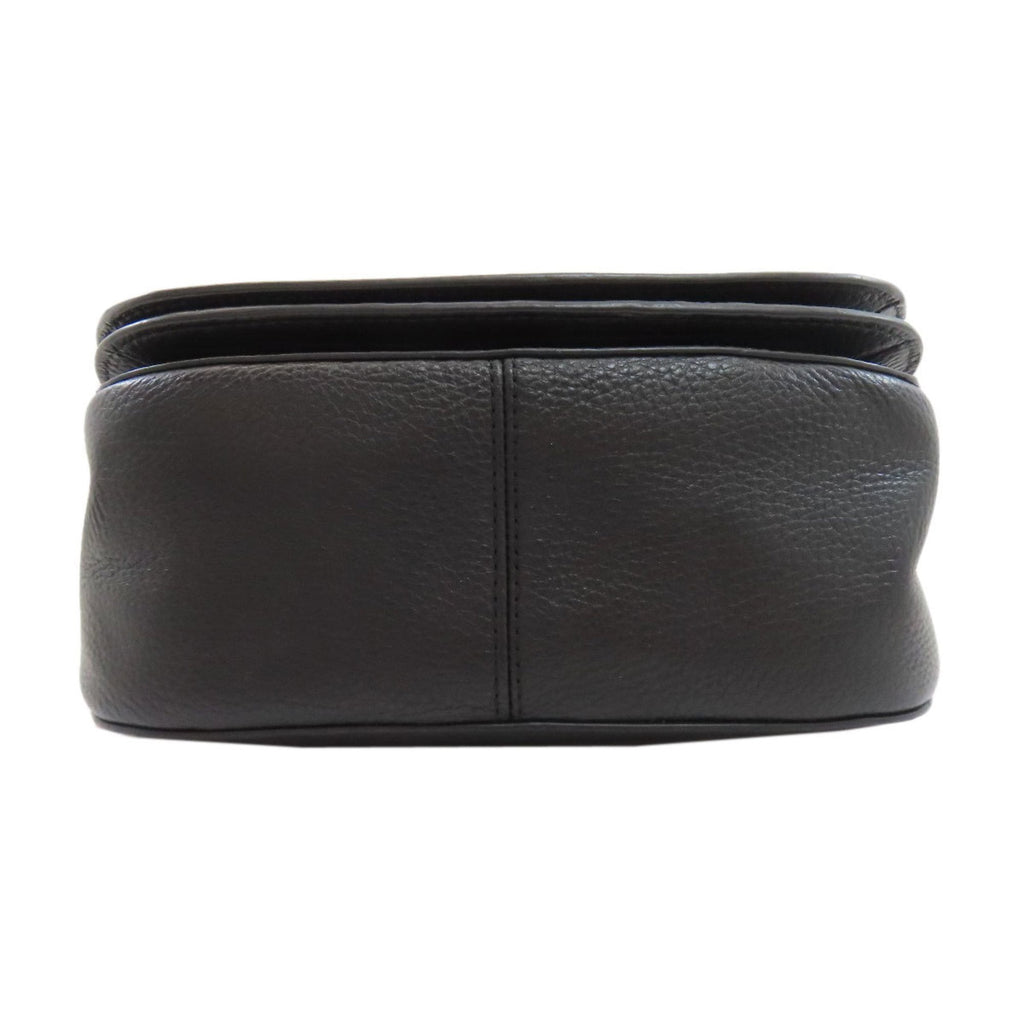 Coach Black Leather Saddle Bag Shoulder Bag (Pre-Owned)