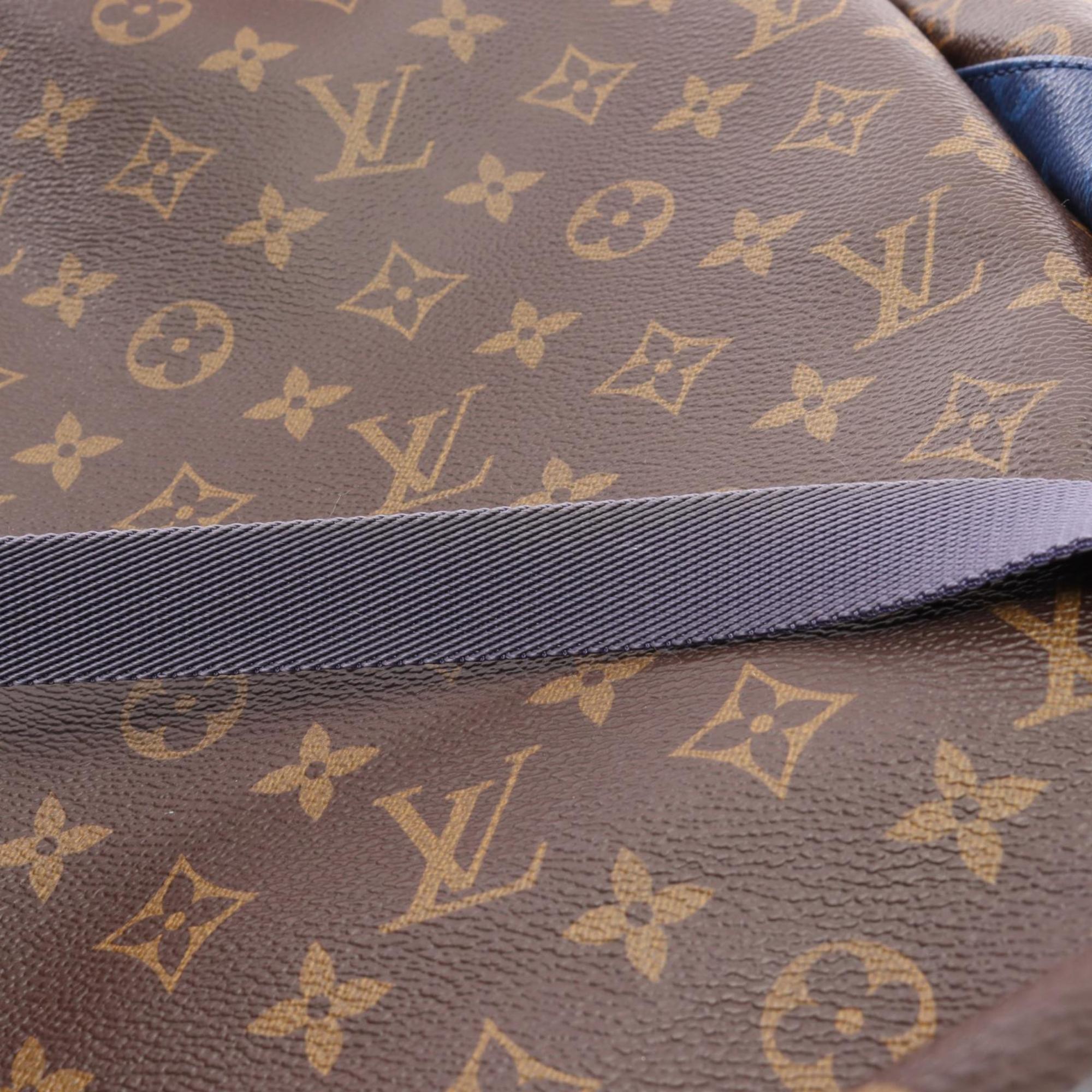 Louis Vuitton Black Blue Brown Monogram Pvc Coated Canvas Leather Backpack (Pre-Owned)
