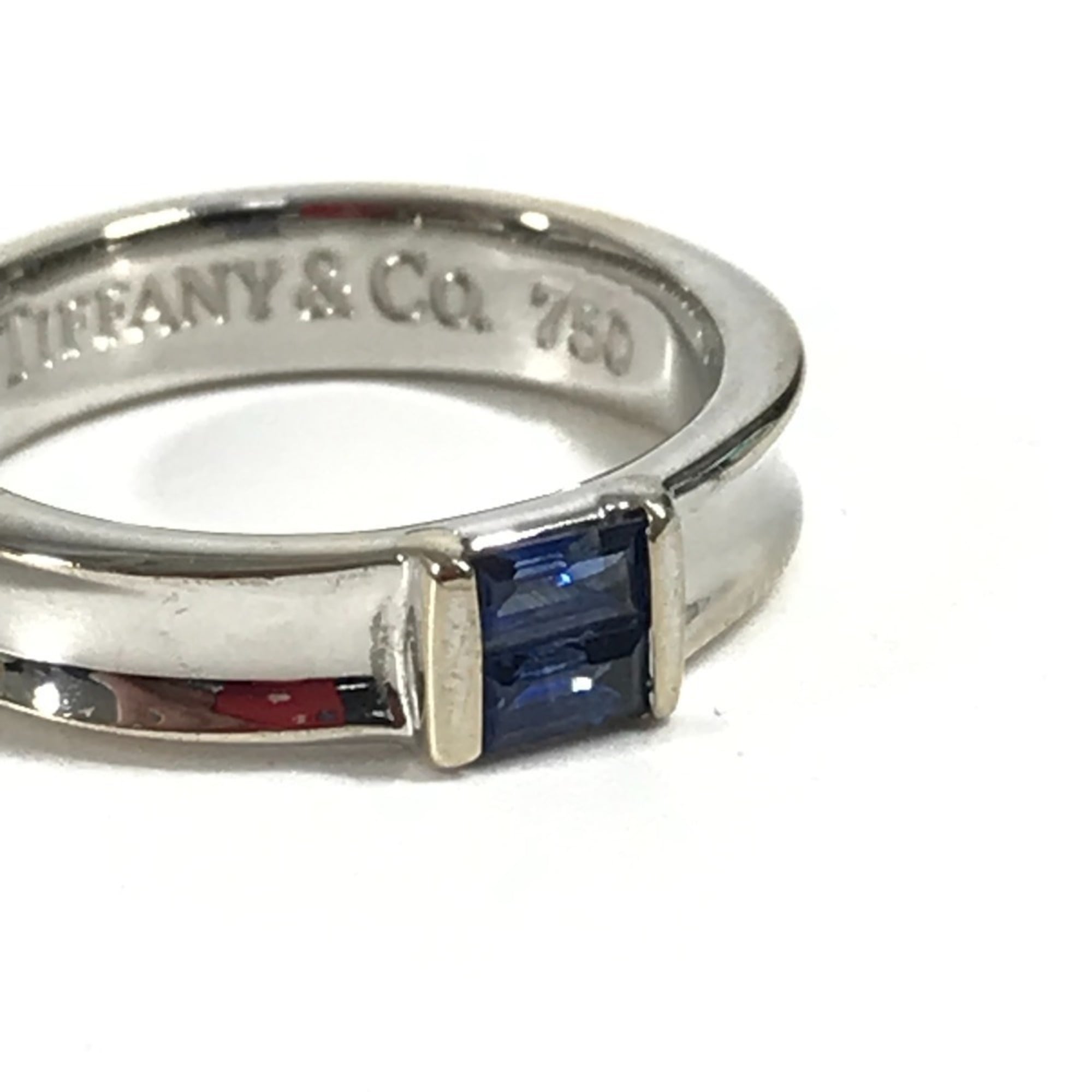 Tiffany Silver White Gold (18K) Band Ring (Pre-Owned)