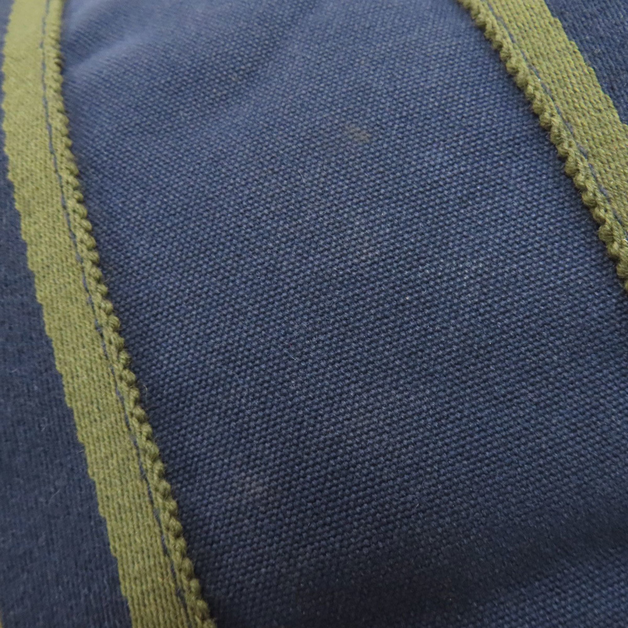 Hermes Green Navy Canvas Handbag (Pre-Owned)