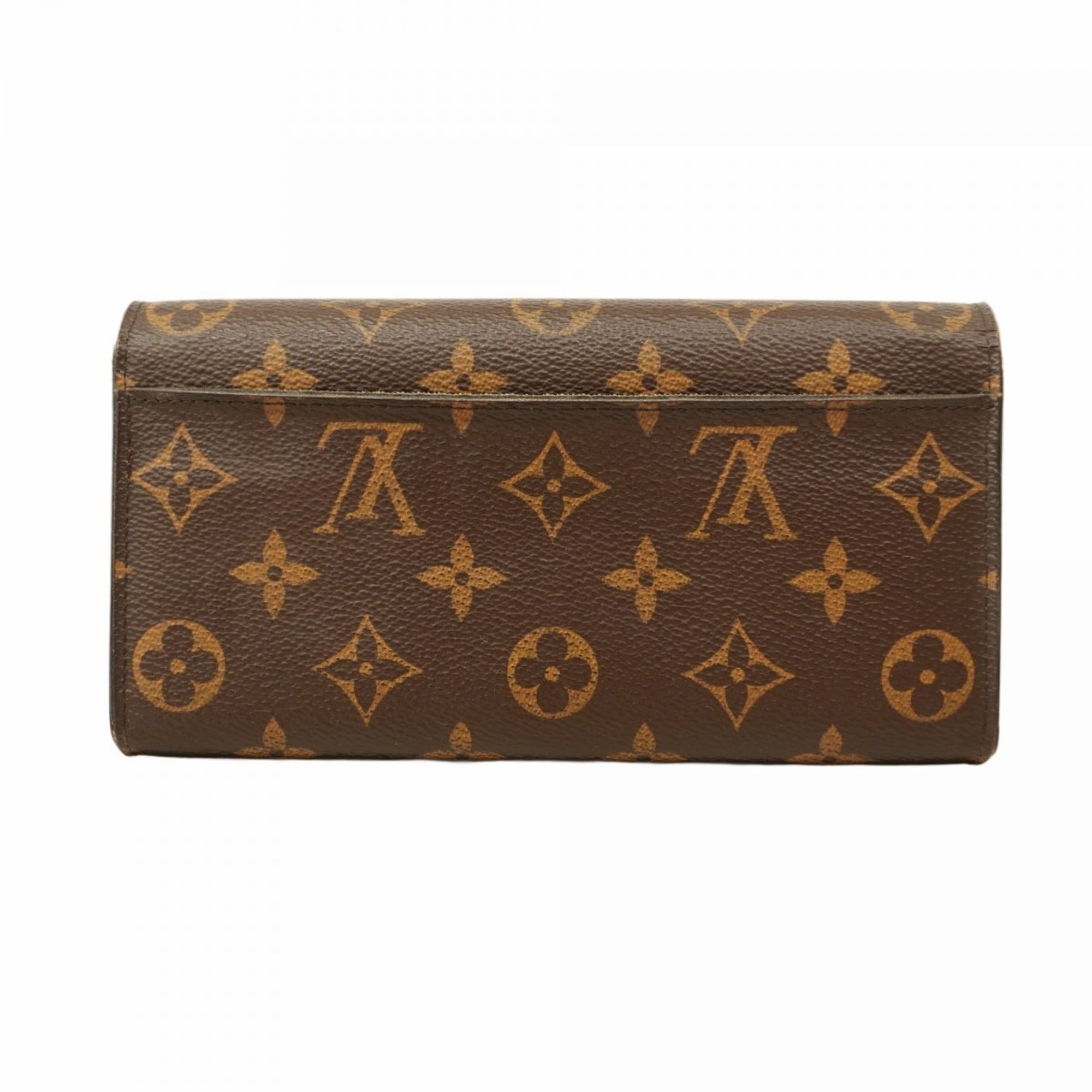 Louis Vuitton Brown Fuchsia Long Wallet (Bi-Fold) (Pre-Owned)
