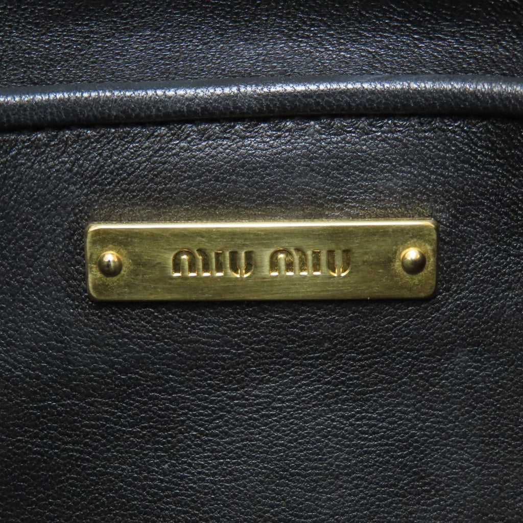 Miu Miu Black Leather Shoulder Bag (Pre-Owned)
