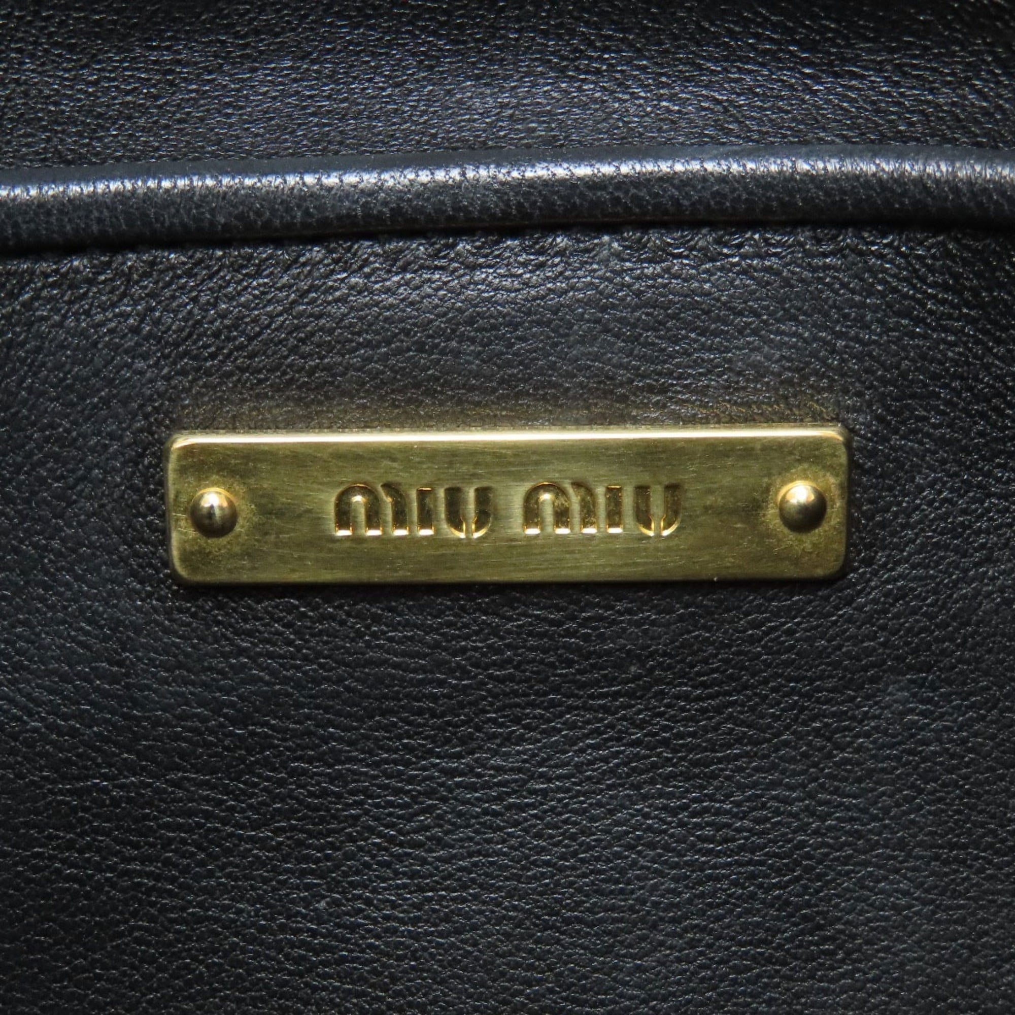 Miu Miu Black Leather Shoulder Bag (Pre-Owned)