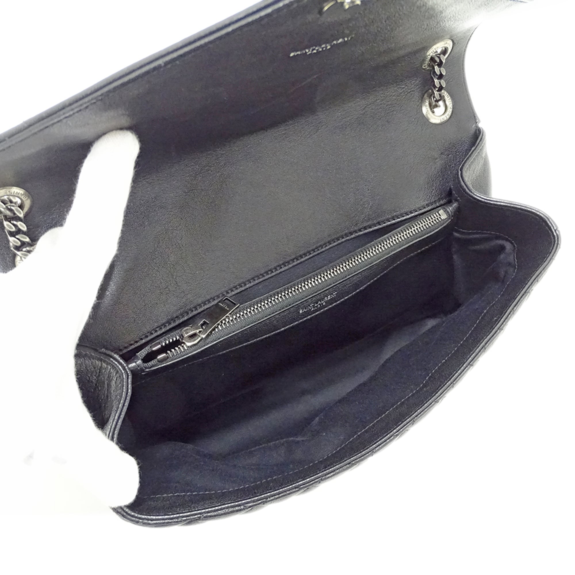 Saint Laurent Black Leather Shoulder Bag (Pre-Owned)