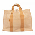 Hermes Orange White Canvas Tote Bag (Pre-Owned)
