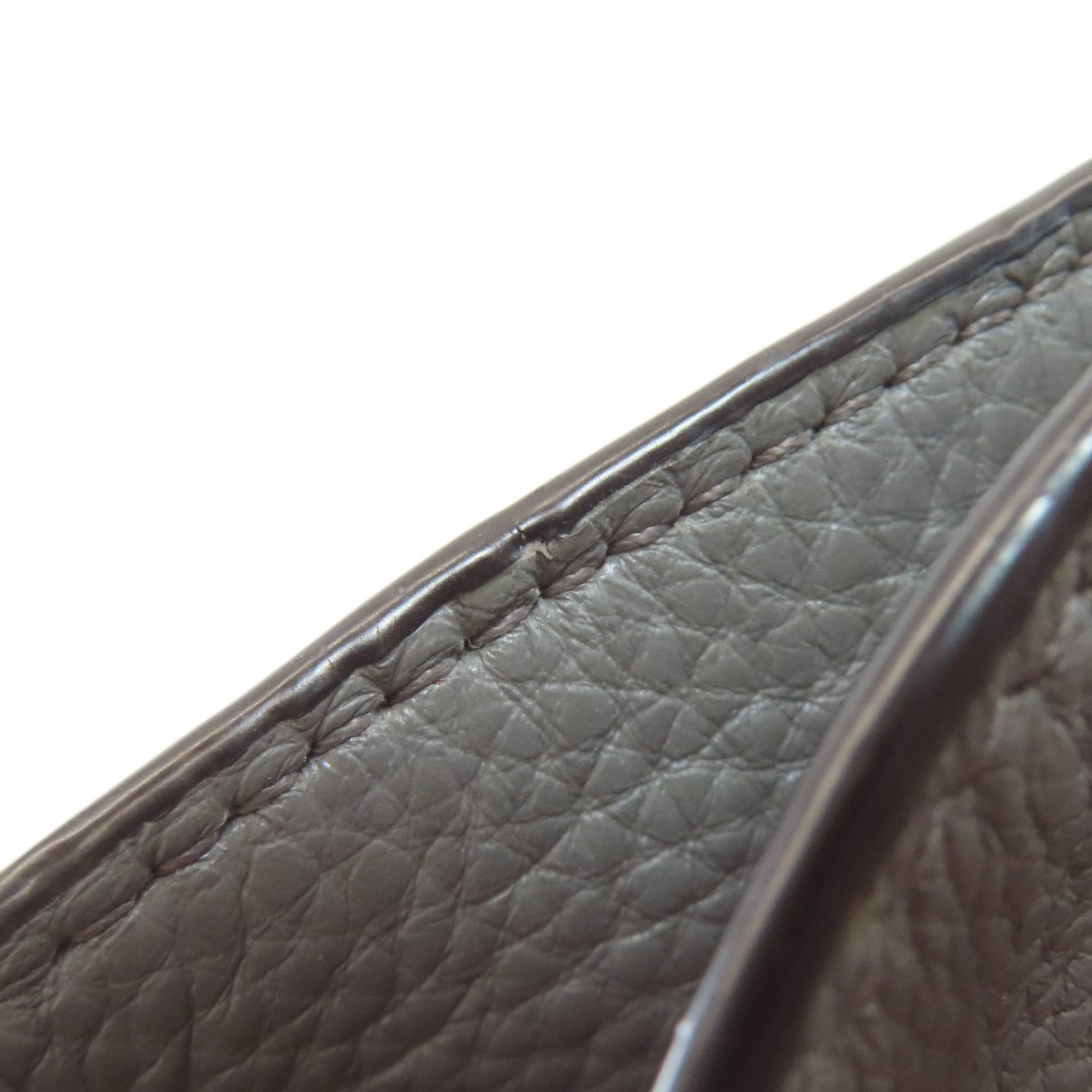 Prada Gray Leather Tote Bag (Pre-Owned)