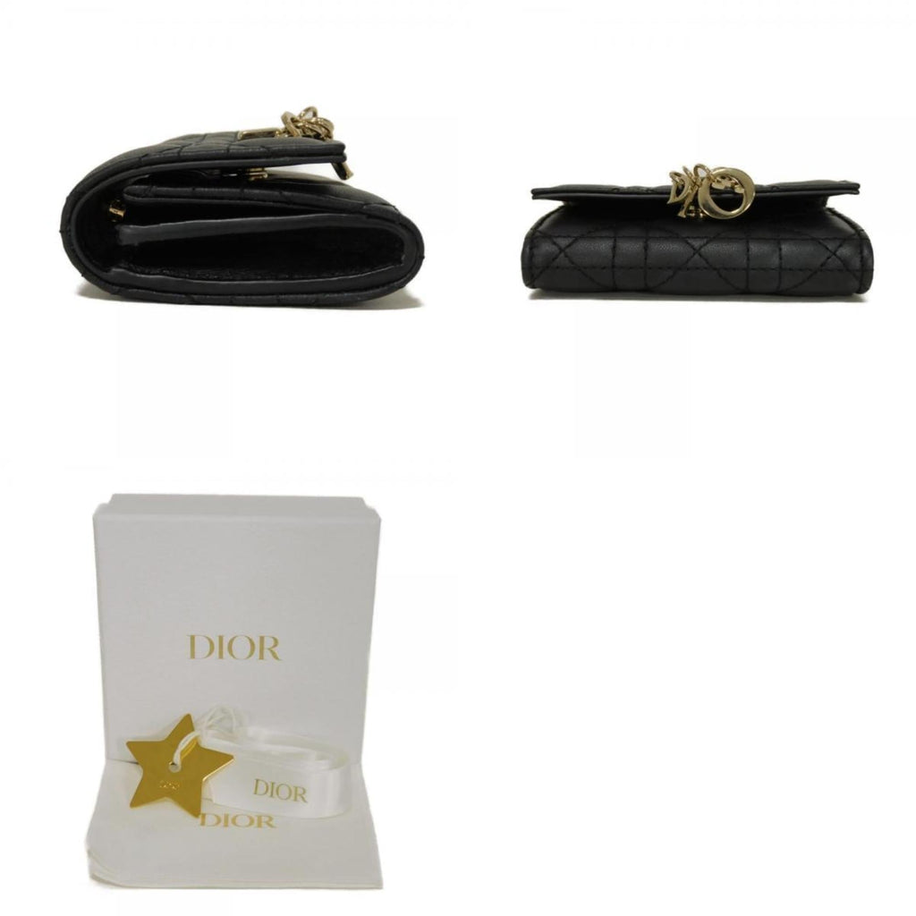 Christian Dior Black Leather Wallet (Bi-Fold) (Pre-Owned)
