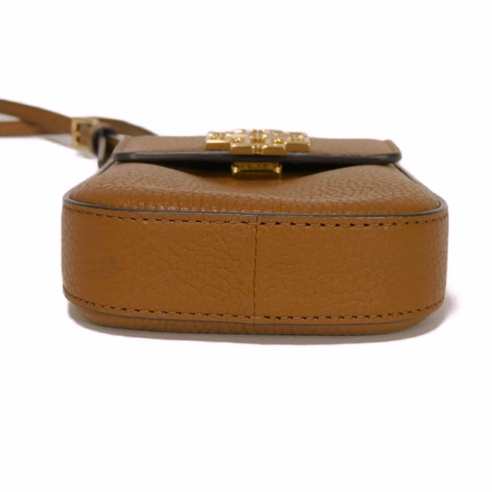 Tory Burch Brown Leather Pochette Shoulder Bag (Pre-Owned)