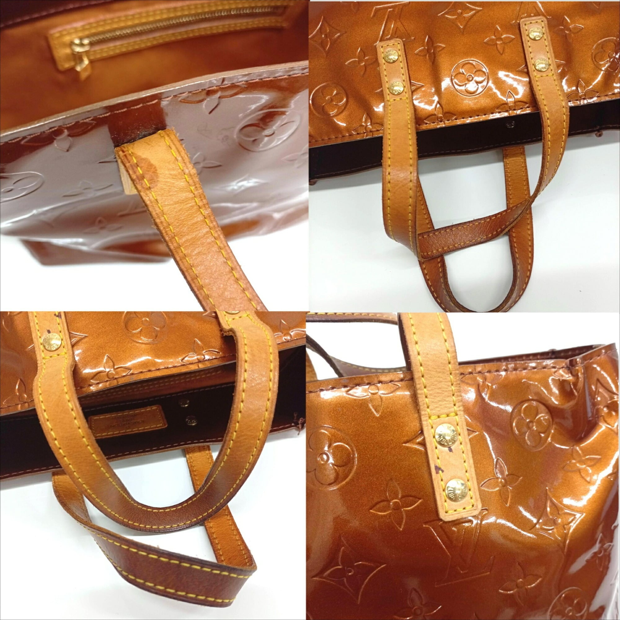 Louis Vuitton Monogram Vernis Bronze Monogram Vernis Handbag Tote Bag (Pre-Owned)